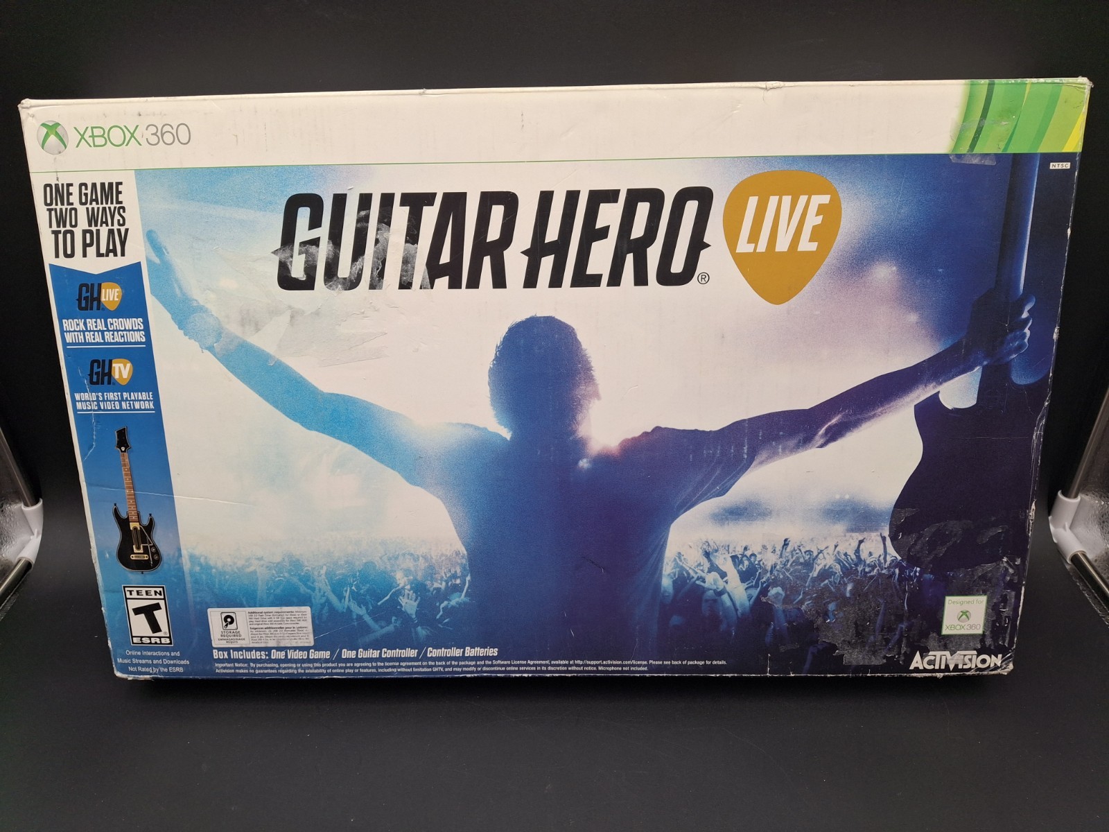 X BOX 360 GUITAR HERO LIVE OPEN BOX WITH SEALED GAME AND GUITAR NEW OPEN BOX