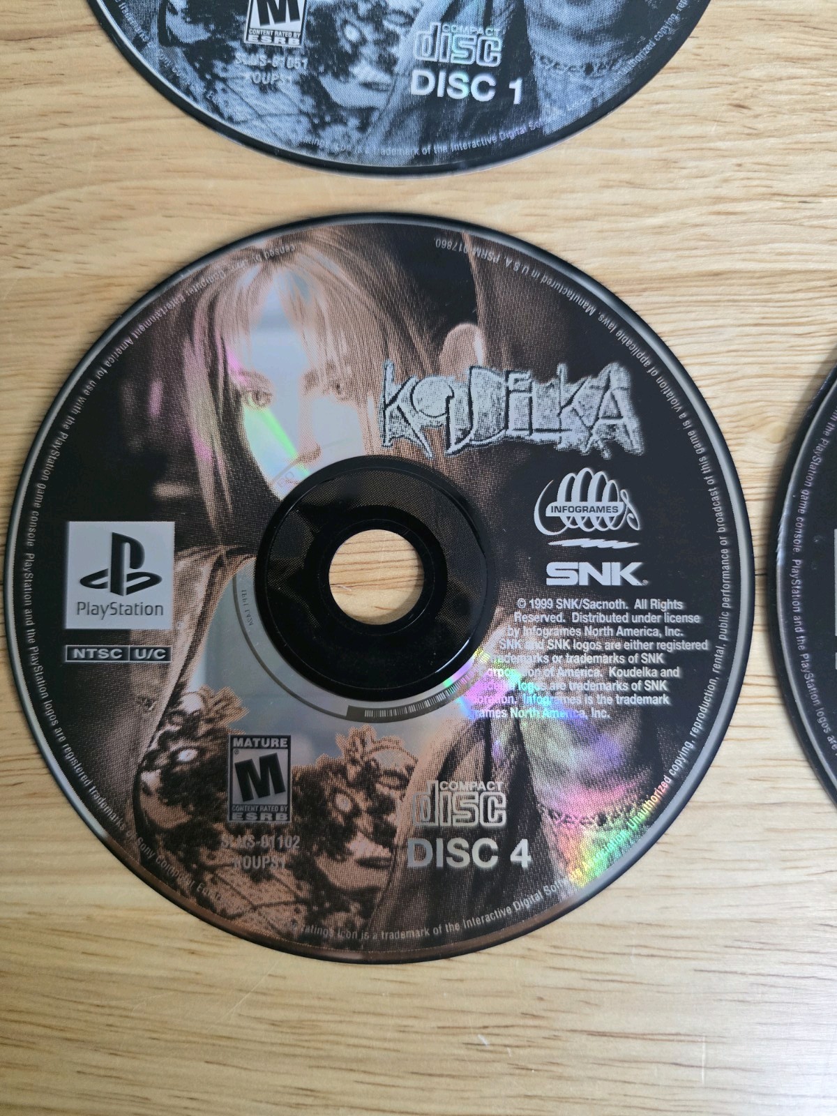 Sony PS1 Playstation Koudelka Disc Only 1, 2, 3, 4