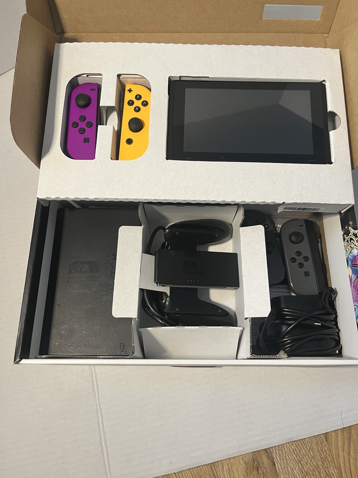 Nintendo Switch 32gb/128gb Console Black Mario Kart 8 Bundle New Joycons No Game
