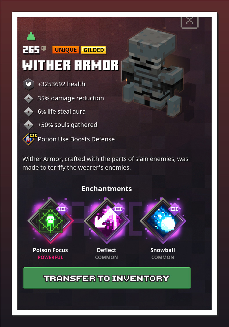 Minecr@ft Dungeons: Custom Gilded Gear shop – Weapons & Armor