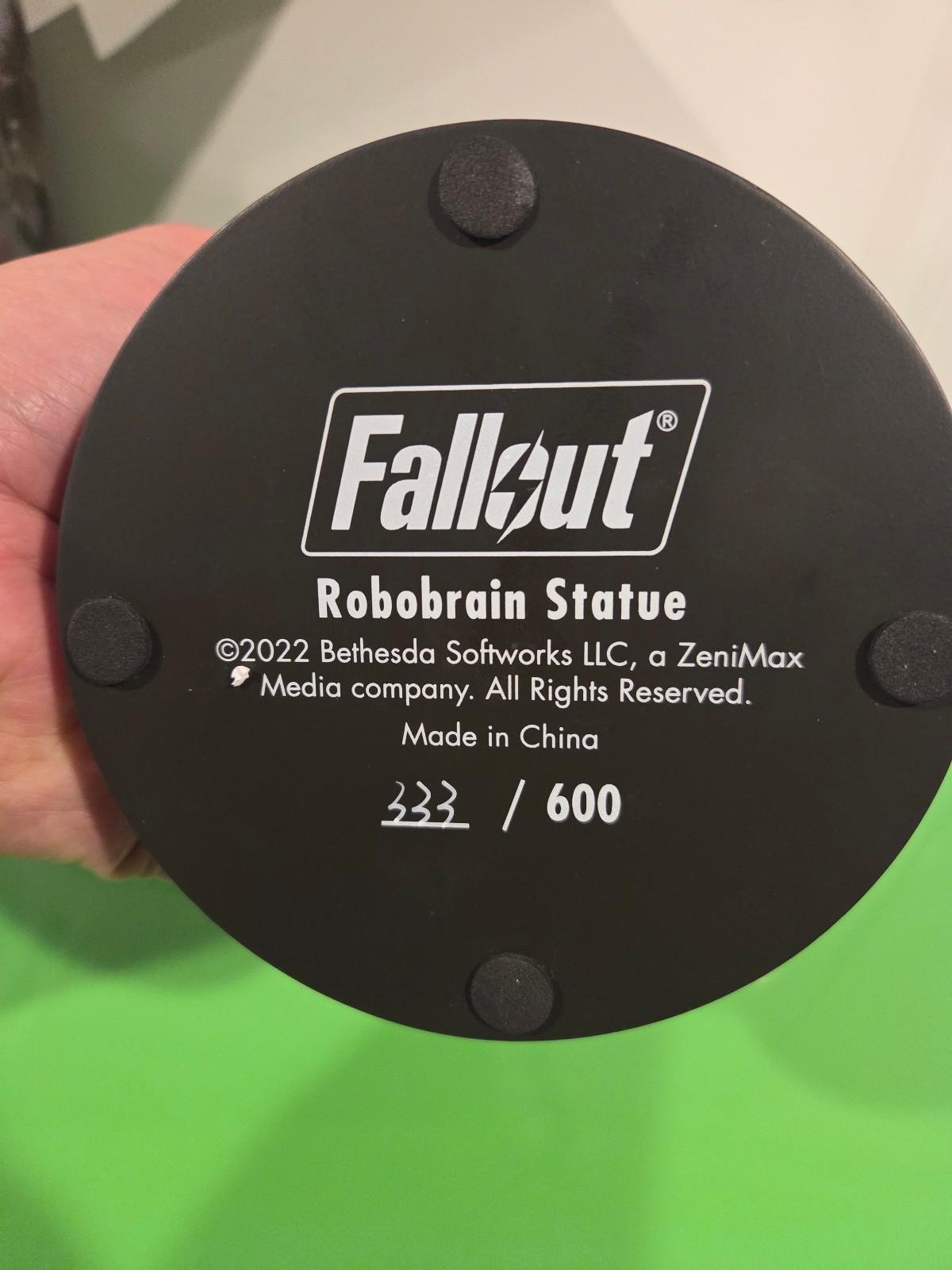 Fallout Robobrain Polyresin Statue Figure Army Regular Silver COA# 333/600