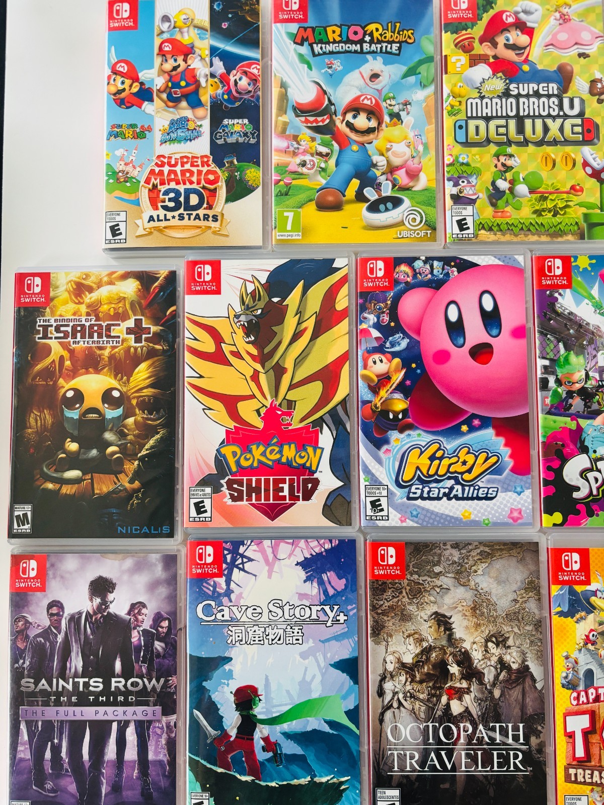 U PICK! Nintendo Switch Games – Pokemon Splatoon Super Mario 3D Kirby Cave Story