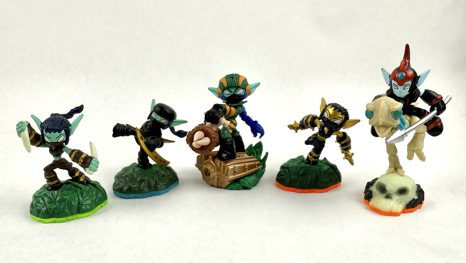 Skylanders Stealth Elf Lot Of 5 -Legendary Stealth Elf, Super Shot, Fright Rider