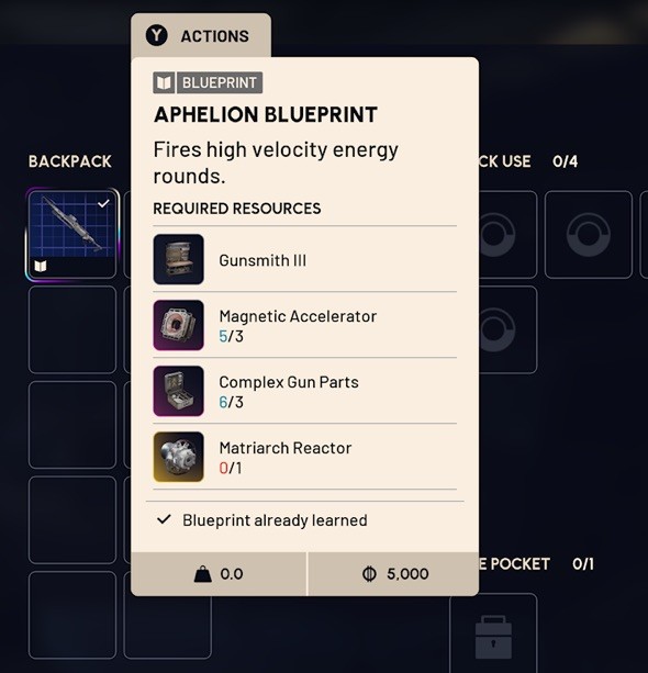 ARC Raiders – Aphelion Blueprint – Xbox/PC/PlayStation
