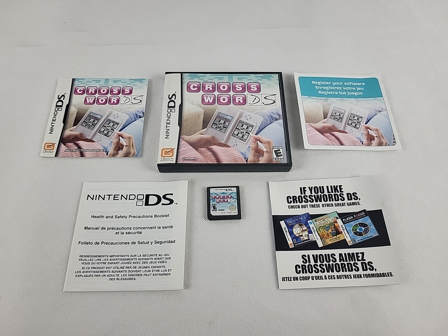 Crosswords DS (Nintendo DS, 2008) Complete W/ Manual Tested and Working