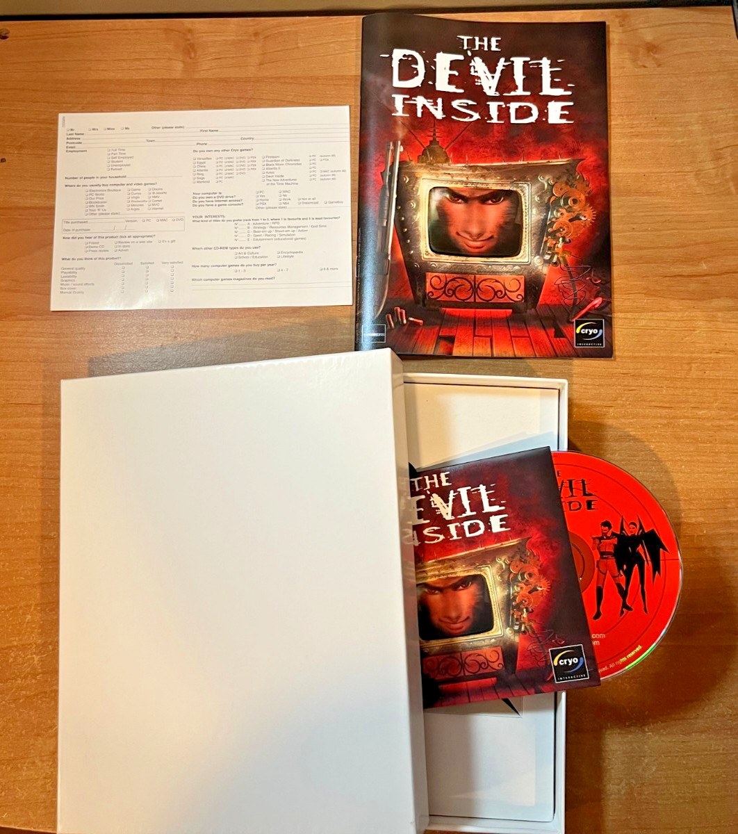 The Devil Inside PC Big Box Cryo 2000 Horror Action Adventure CIB