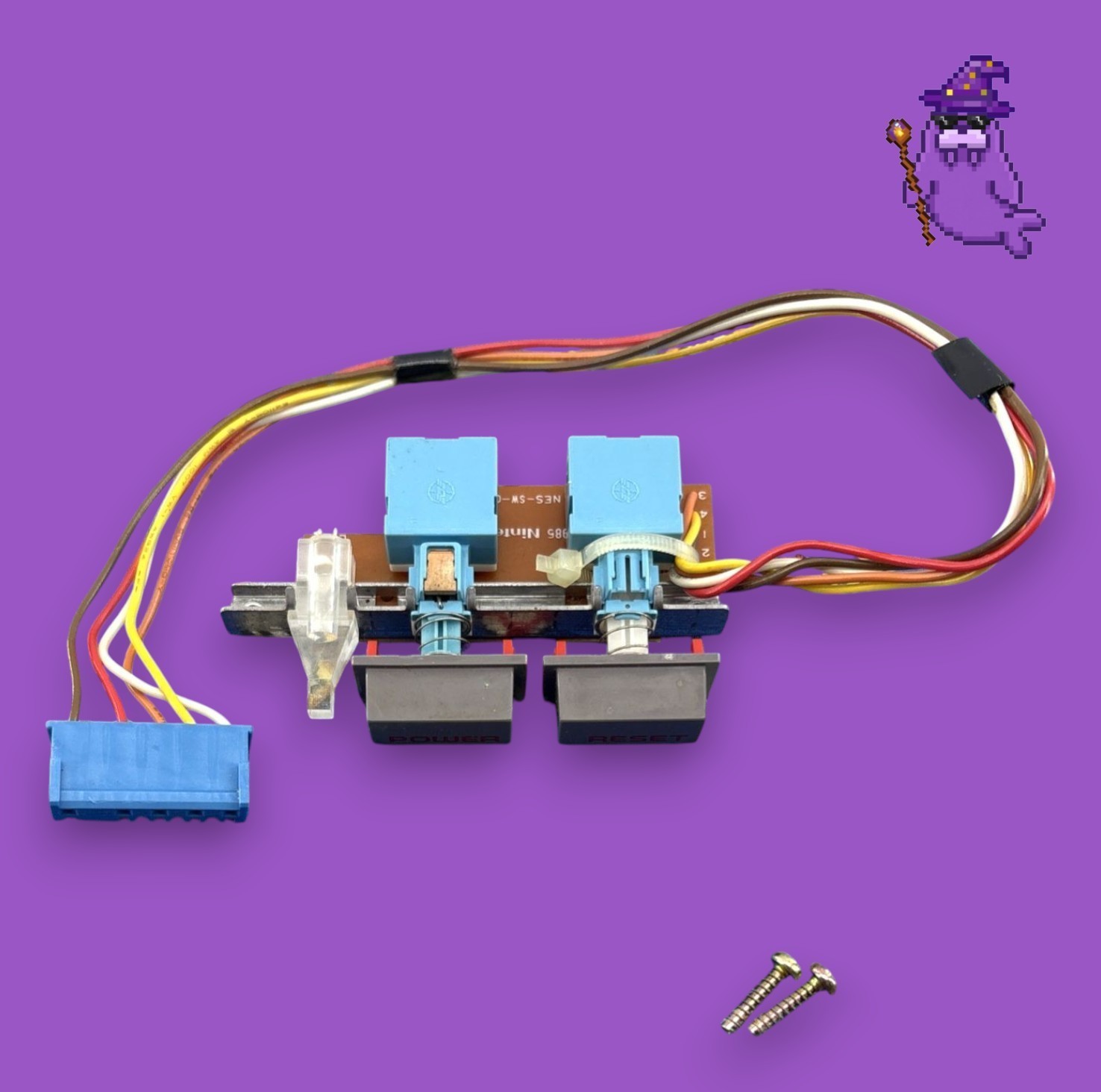OEM Nintendo NES-001 Replacement Power Reset Button On/Off Harness