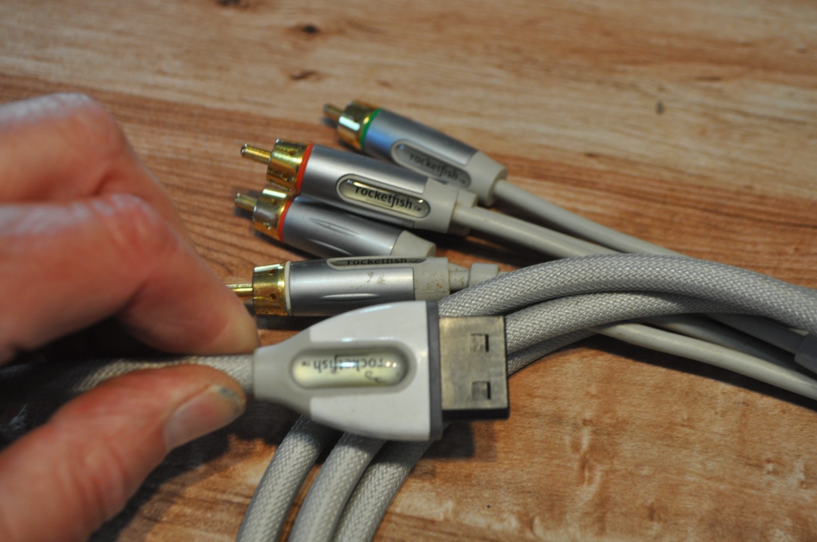 Nintendo Wii Component AV Cable HD 5 RCA HDTV Video Audio 480p Rocket VGC