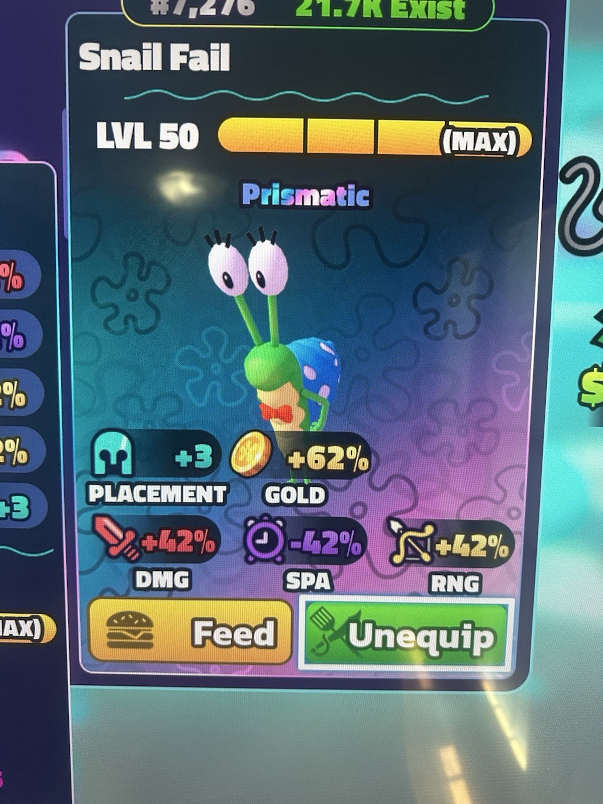 Snail Fail Prismatic LVL 50 (MAX) In-Game Pet/Character Screenshot