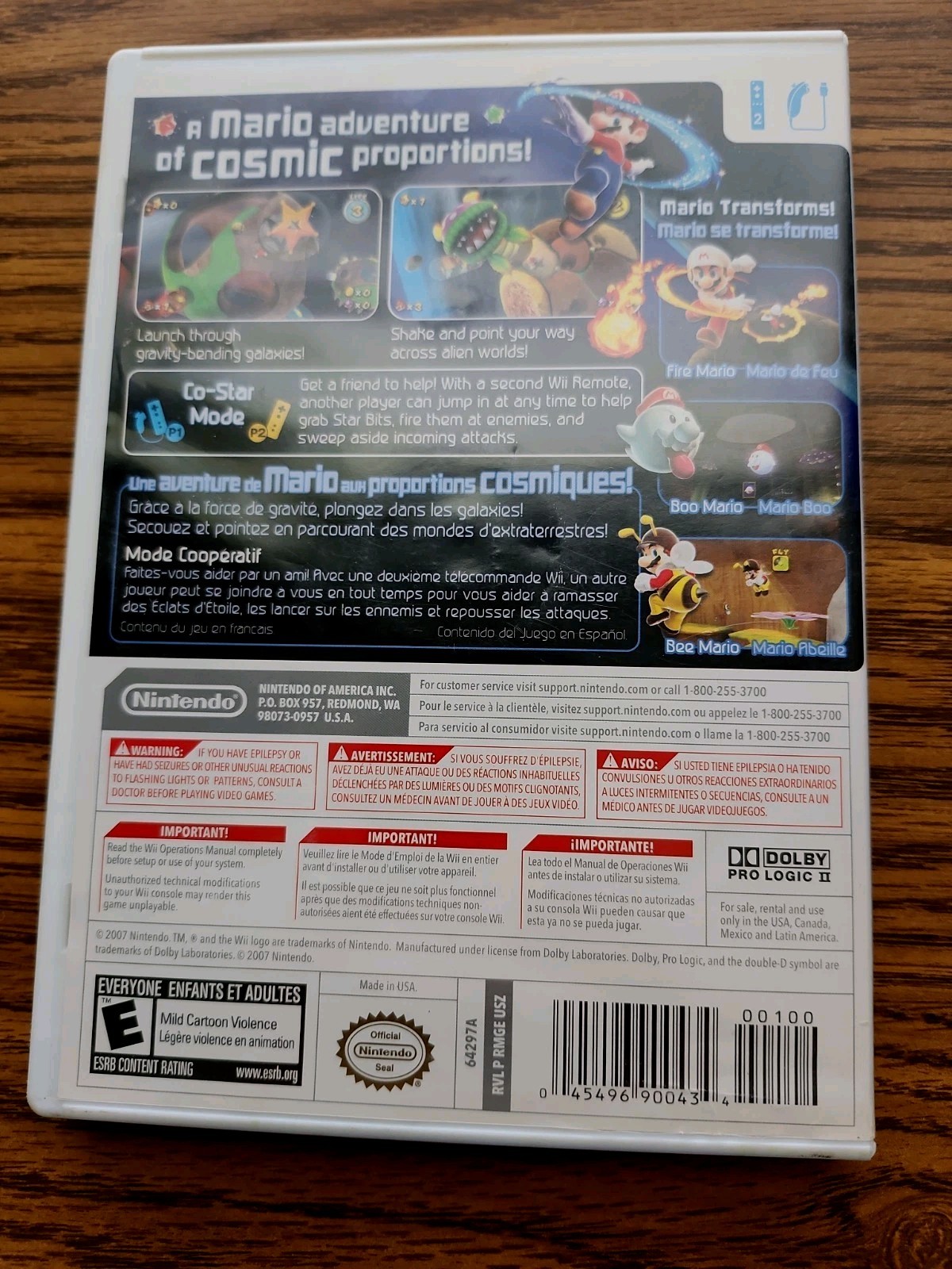 Super Mario Galaxy – Nintendo Wii Includes User Manual Tested/Works