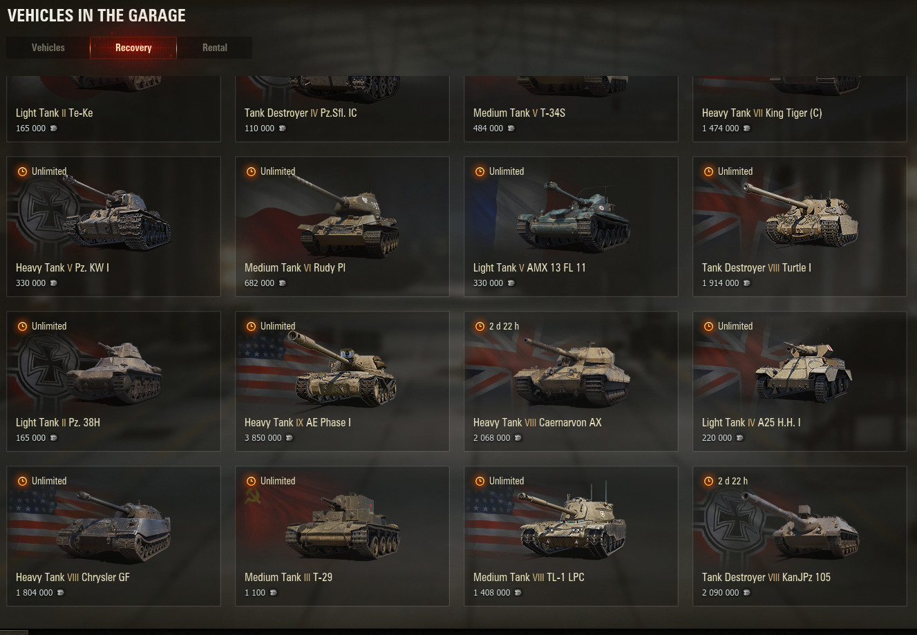 World of Tanks Account a lot of premiums Tier X