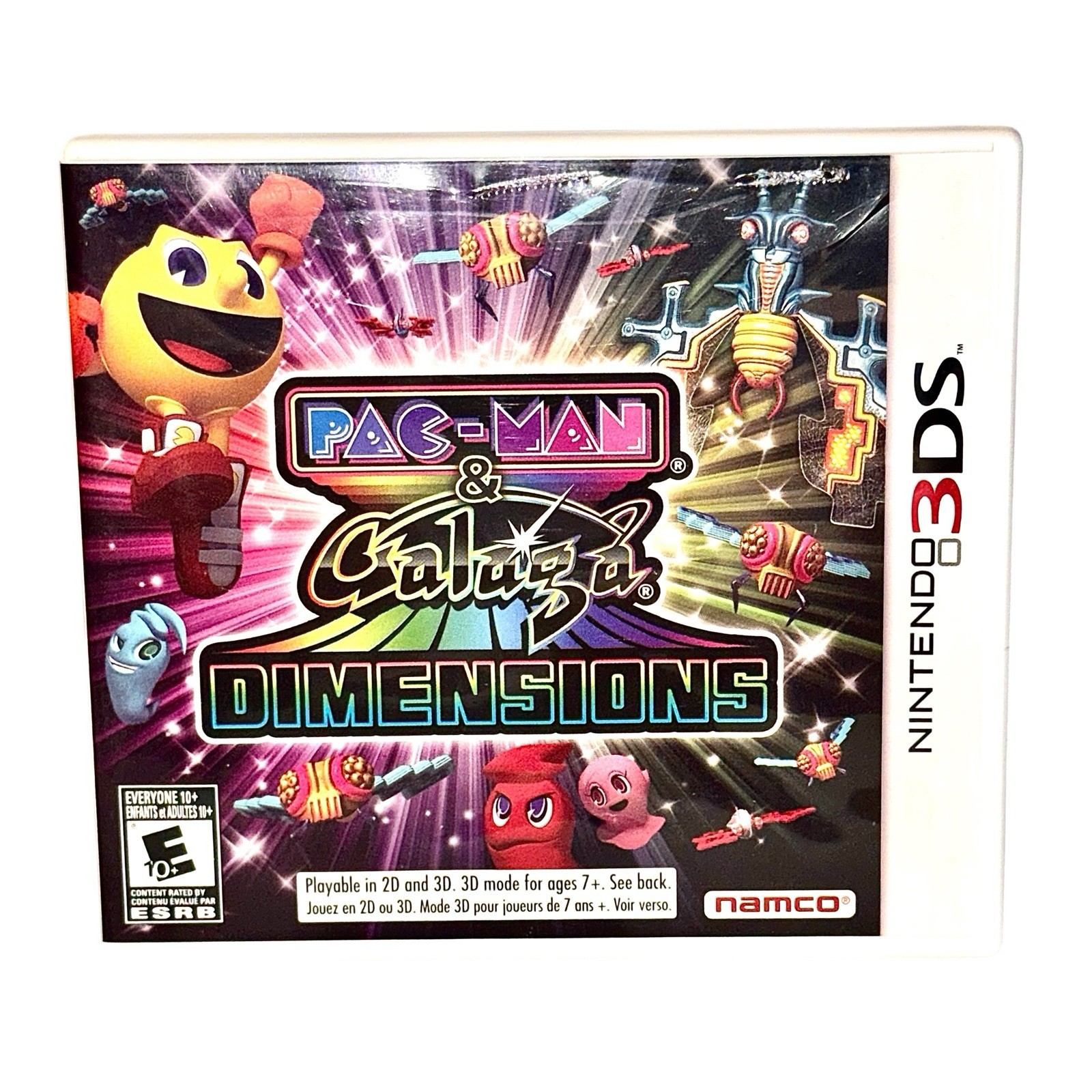 Pac-Man & Galaga Dimensions (Nintendo 3DS, 2011) Namco NTSC COMPLETE CIB NICE!!