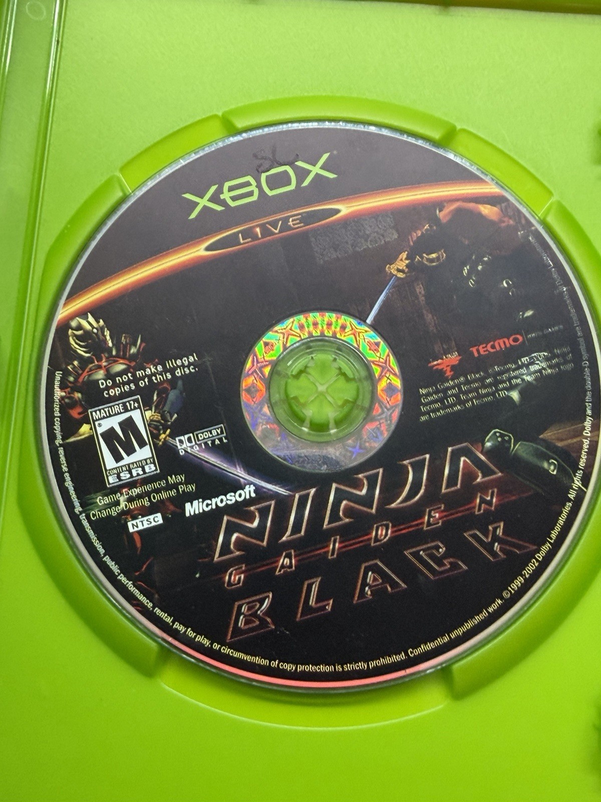 Ninja Gaiden Black Microsoft Xbox 2005 No Manual, Tested, Working