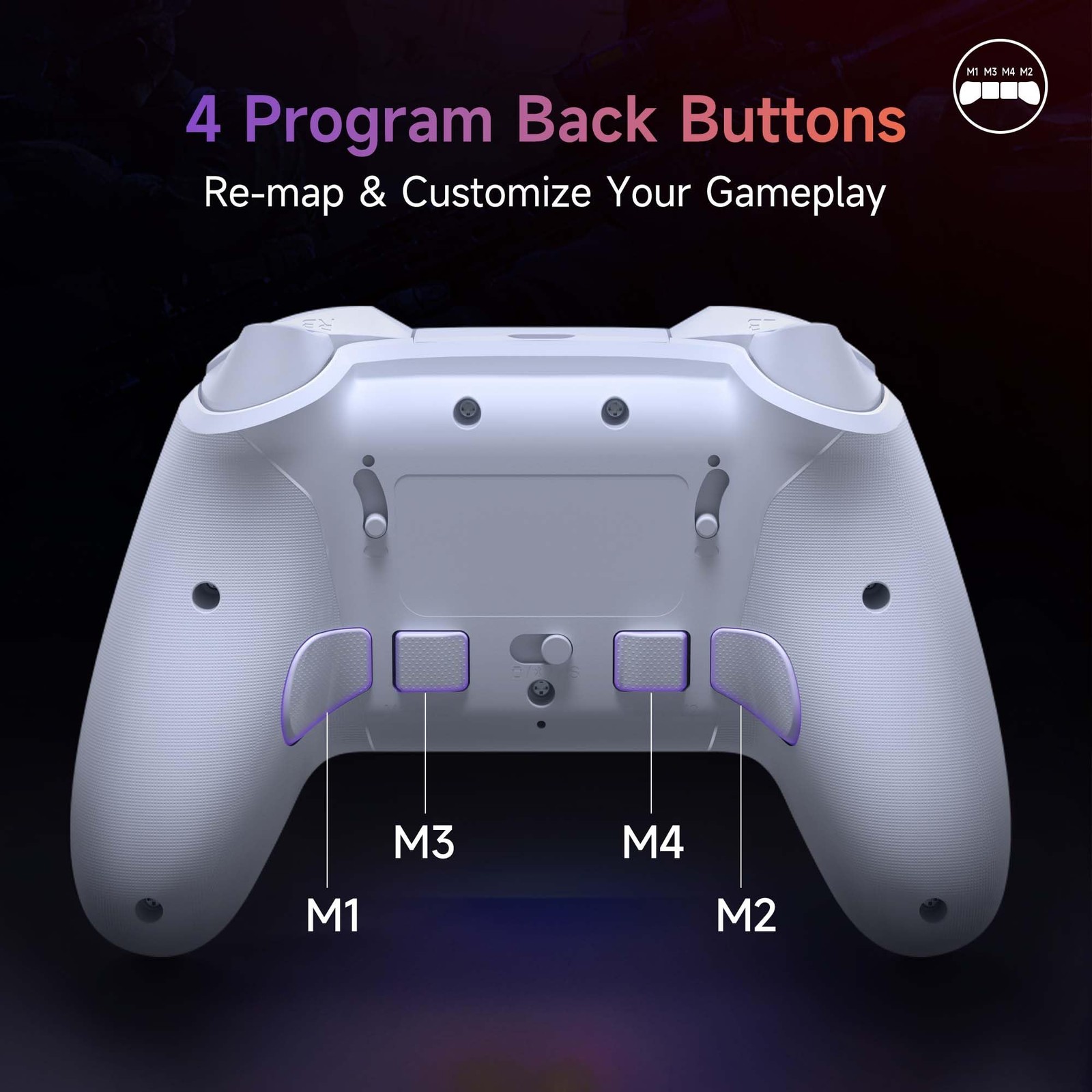 X20 Wireless Gaming Controller with RGB Backlit, 2-Stage Hall Effect Stick, 1…