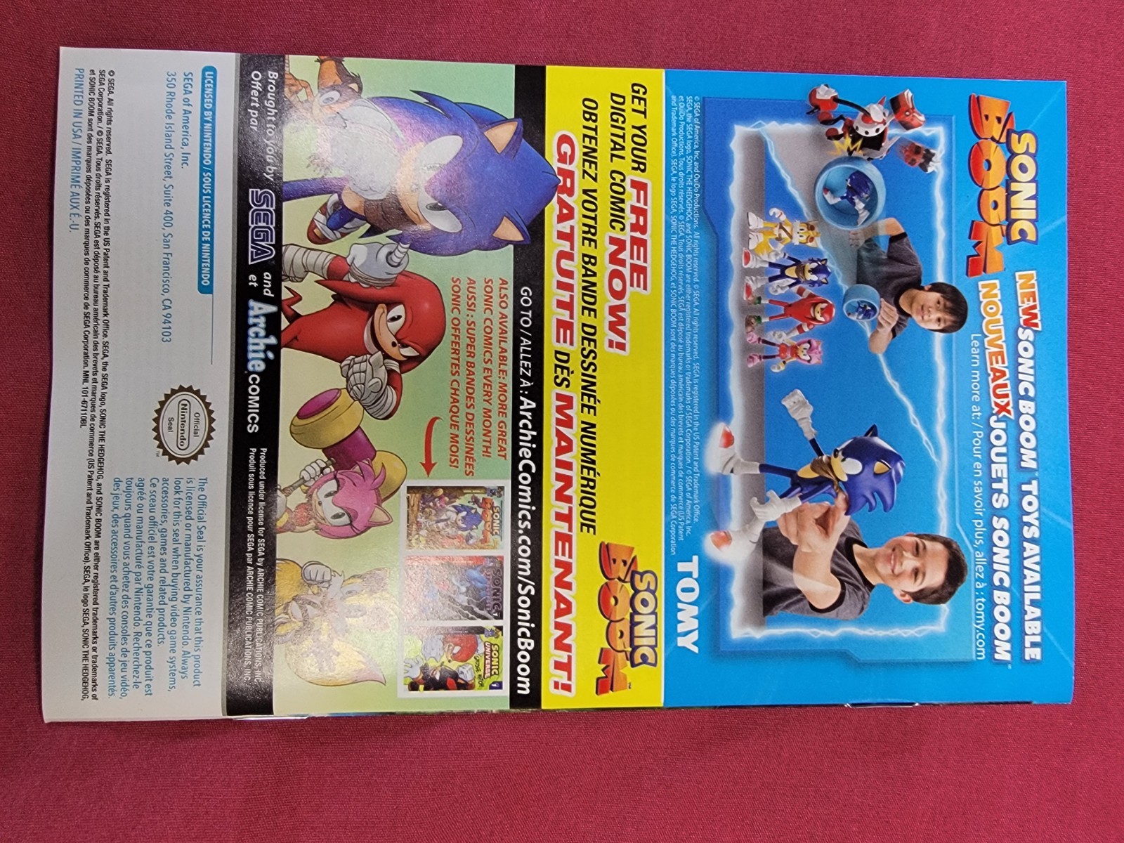 Sonic Boom Rise of Lyric (Wii U, 2014) Complete w/ Manual
