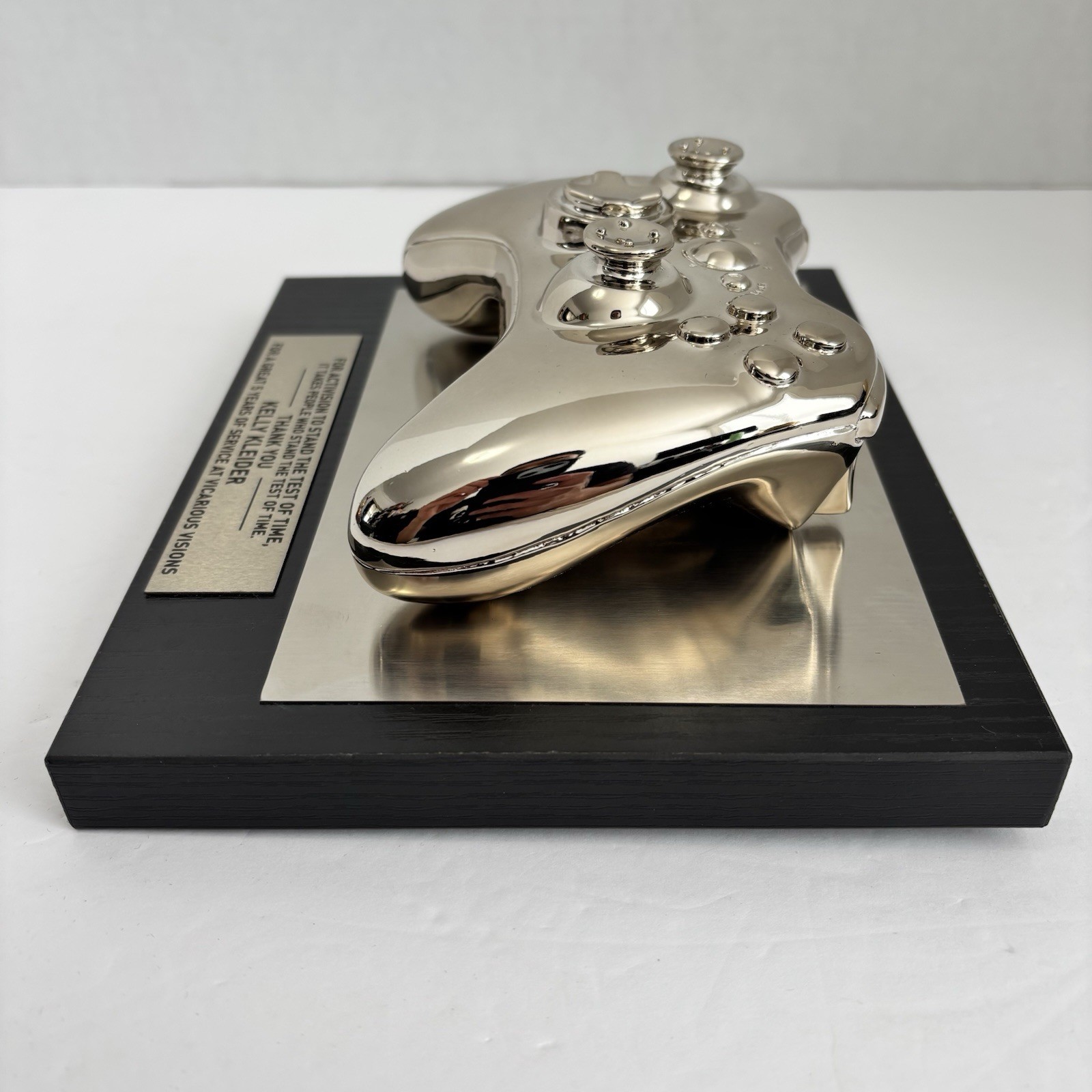 Activision Employee 5 Year Award Video Game Xbox 360 Controller Plaque Gold