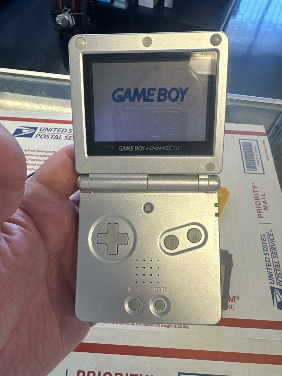 Nintendo Game Boy Advance SP Silver AGS-001 W/ Pokemon Pikachu Edition & Kirby!