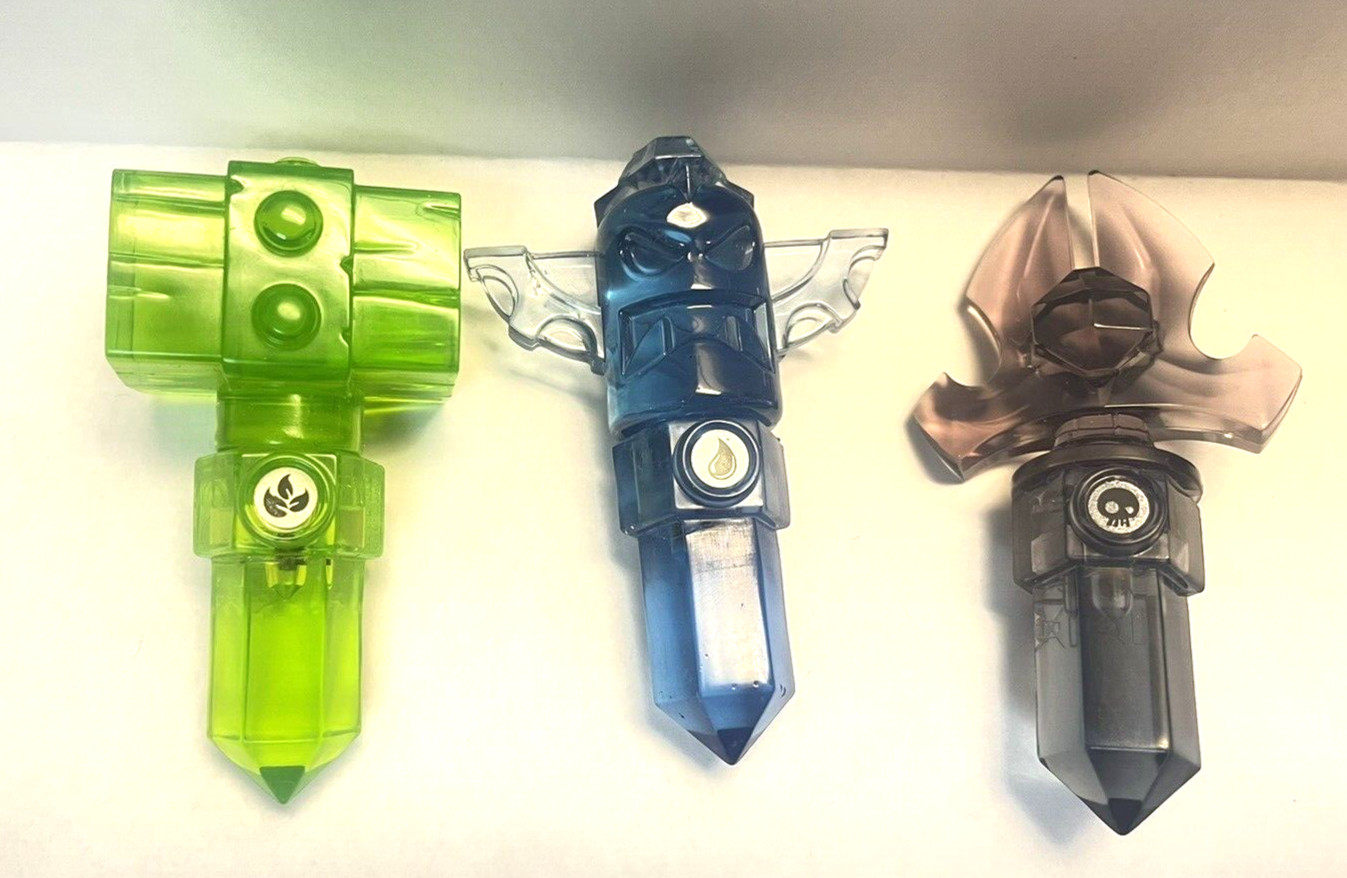 Water Tiki, Element Hammer Crystal, Undead Axe Trap Skylanders