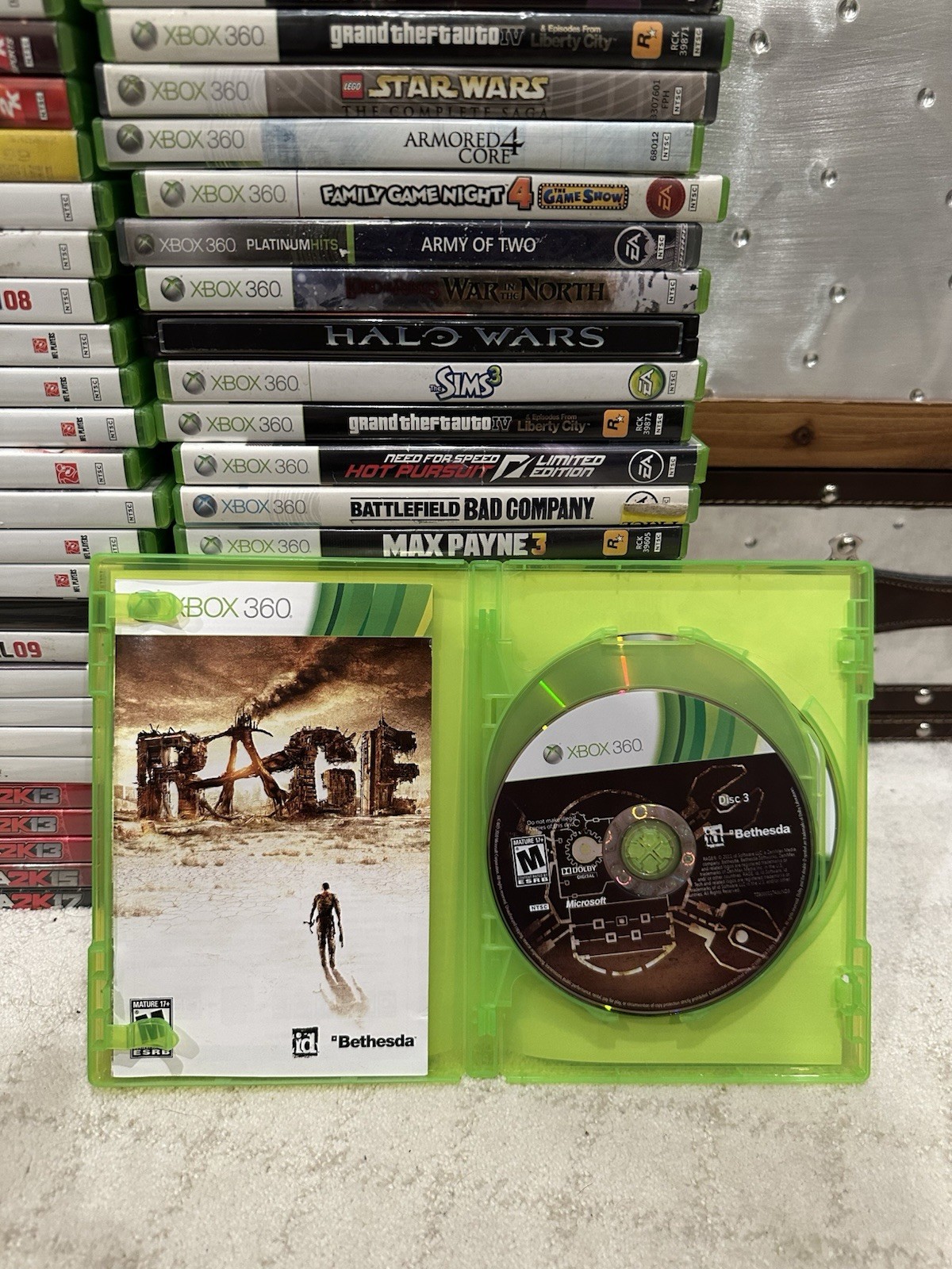 Rage (Microsoft Xbox 360, 2011) Complete CIB Tested w Slip Cover
