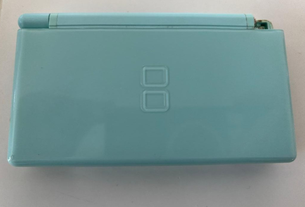 Nintendo DS Lite Handheld Console Turquoise BLUE WORKS – TESTED – HINGE DAMAGE