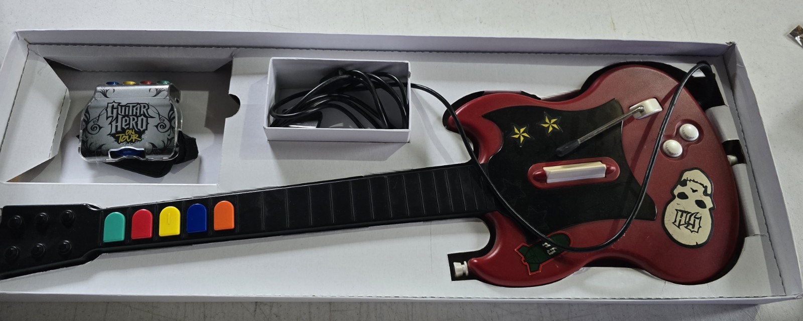 PS2 Guitar Hero, Guitar Controller And “On Tour” Controller Combo (No Game)