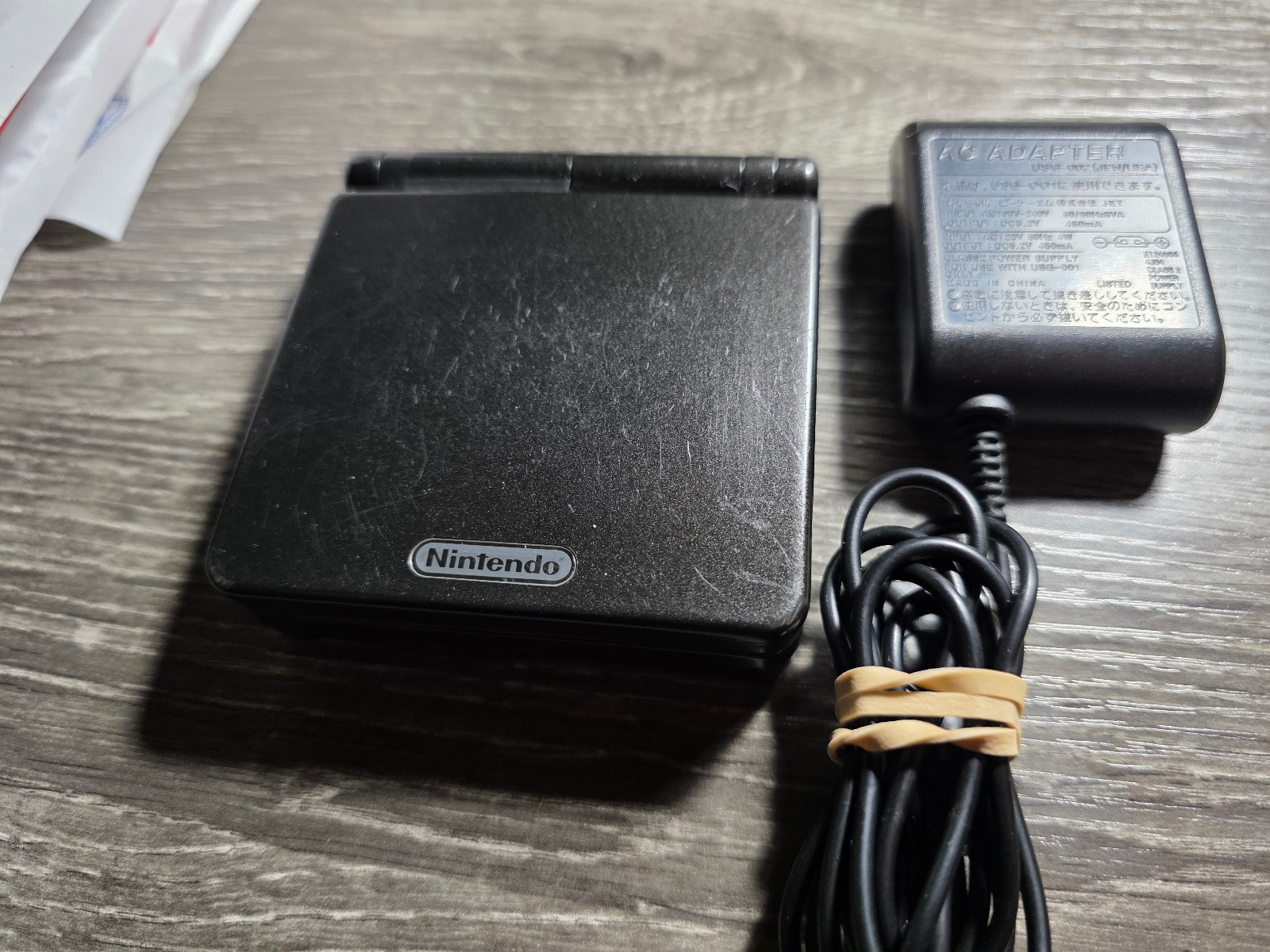 Nintendo Gameboy Advance GBA SP System Console Onyx Black AGS-001 W/ Charger