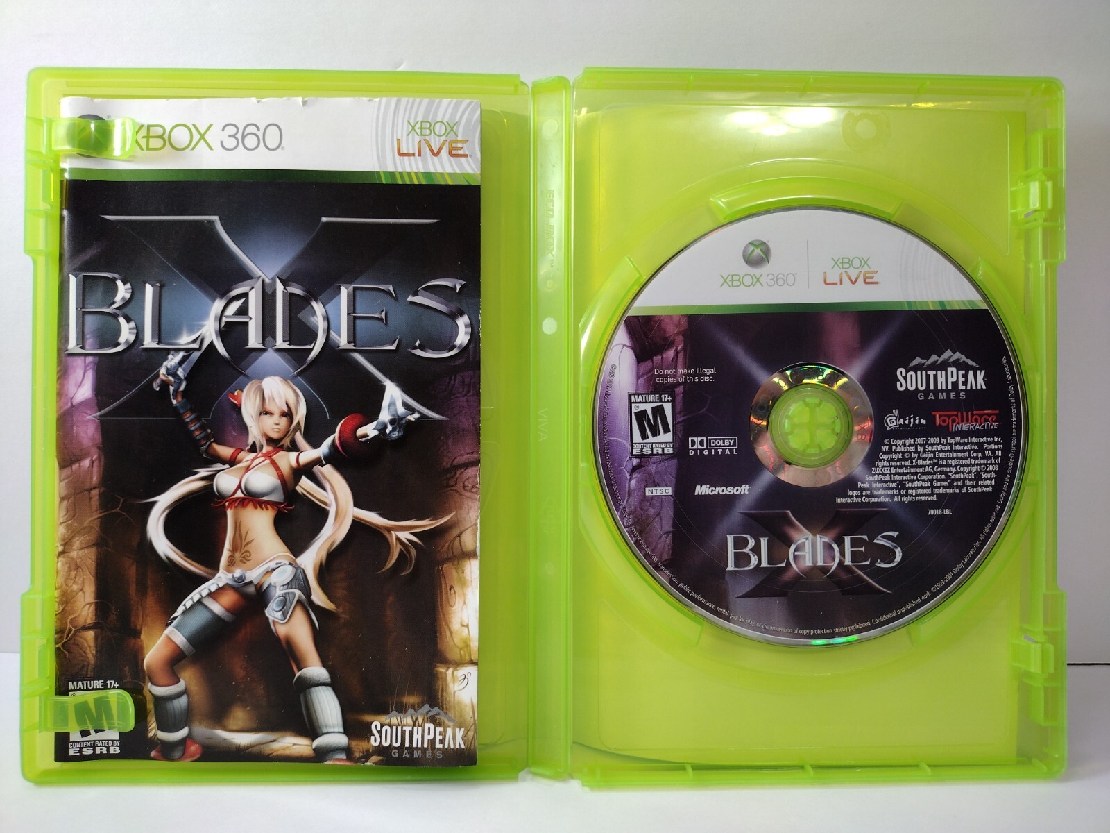 X-Blades (Xbox 360, 2009) Hack & Slash Action Video Game COMPLETE Tested! Read!