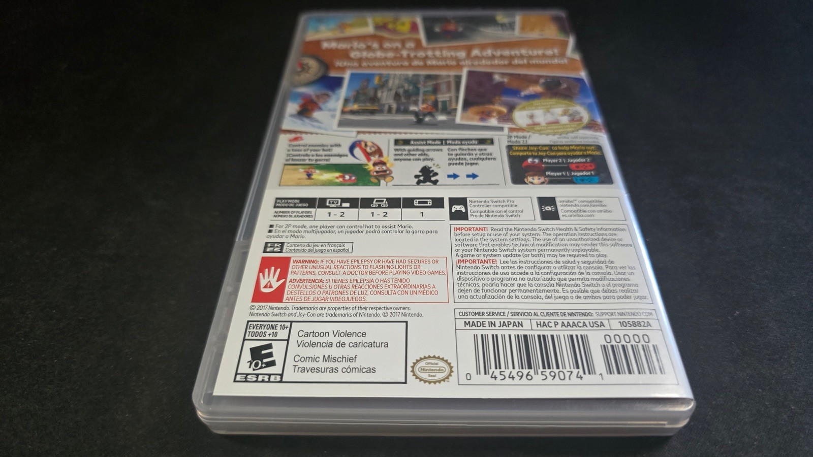 Super Mario Odyssey Nintendo Switch game NRMT condition COMPLETE n box!