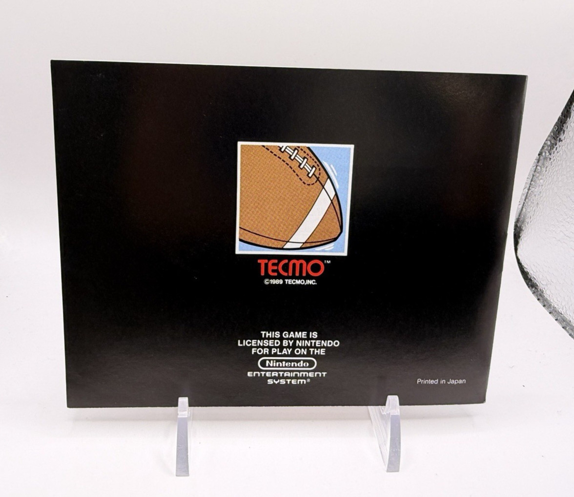 1990 NES Tecmo Bowl Oval SoQ Cart Circle SoQ Box – SUPER CLEAN Manual!