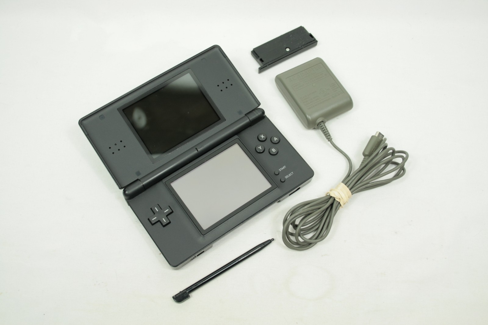 Nintendo DS Lite Console Black Onyx with Stylus GBA Cover Tested FAST SHIPPING