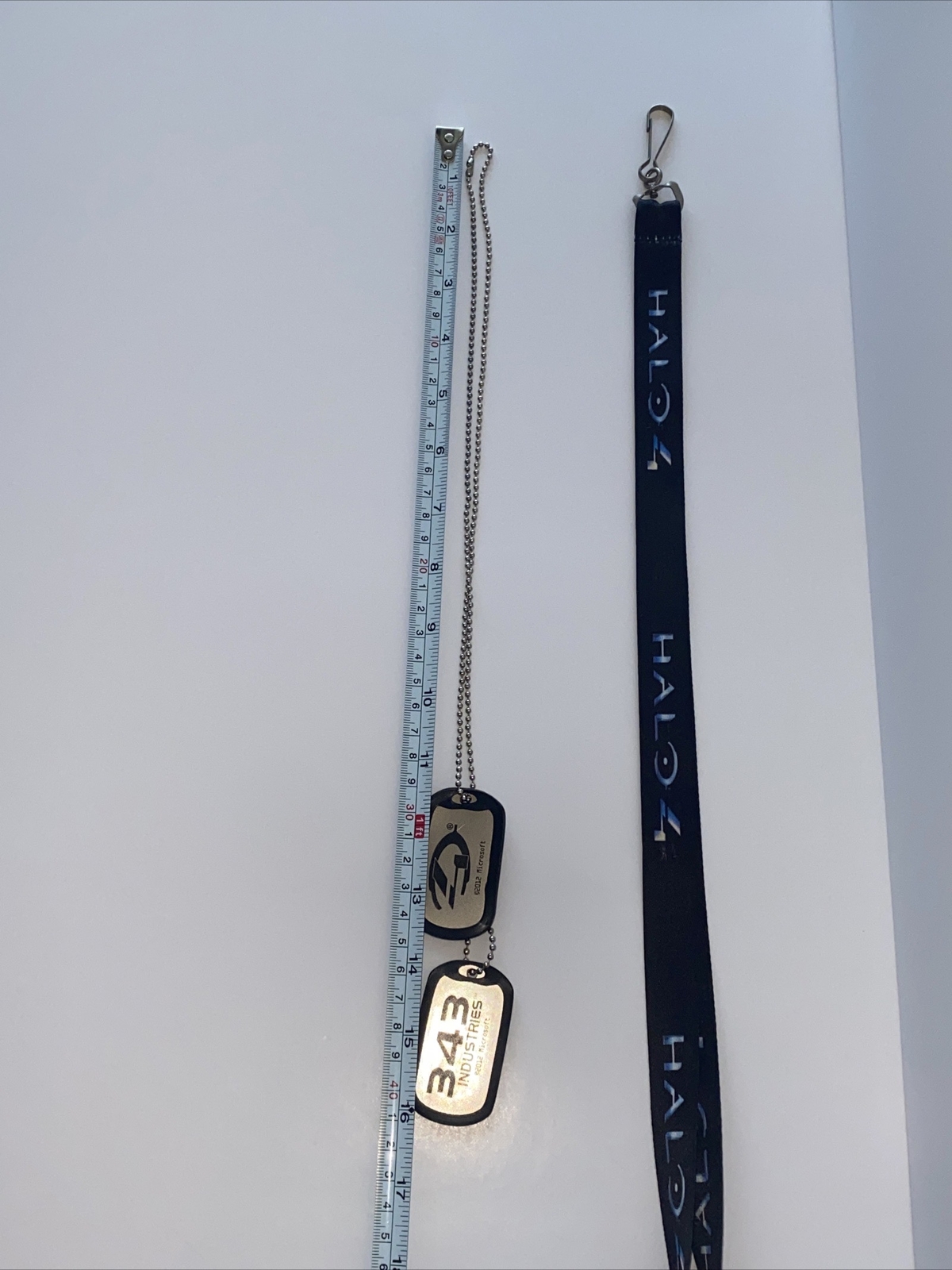 XBOX INFINITY HALO 4 Dog Tags Necklace Lanyard 343 INDUSTRIES, Microsoft 2012