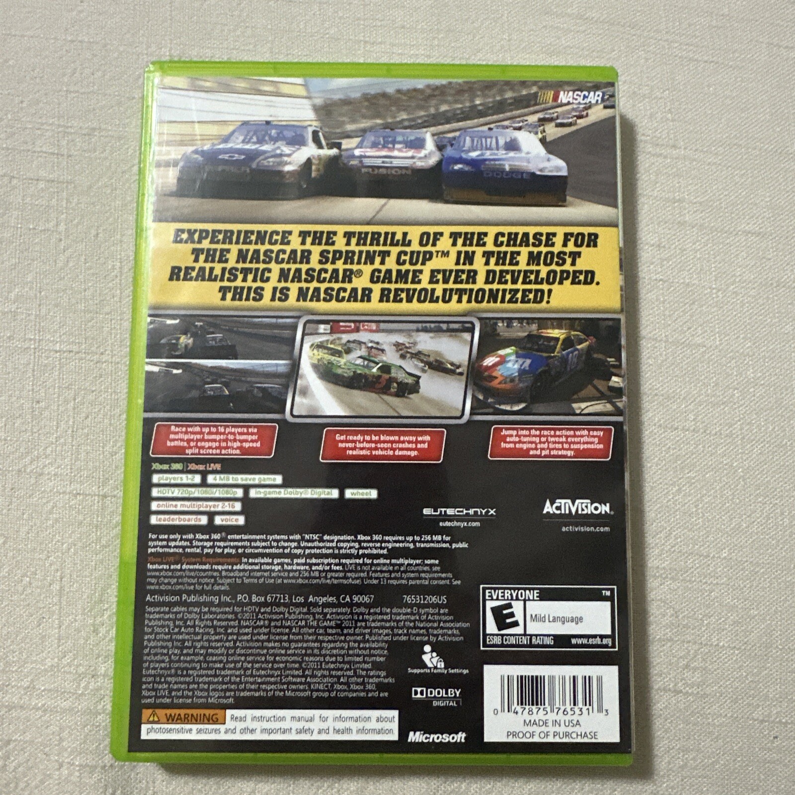 NASCAR The Game 2011 (Microsoft Xbox 360) Complete | CIB | Tested