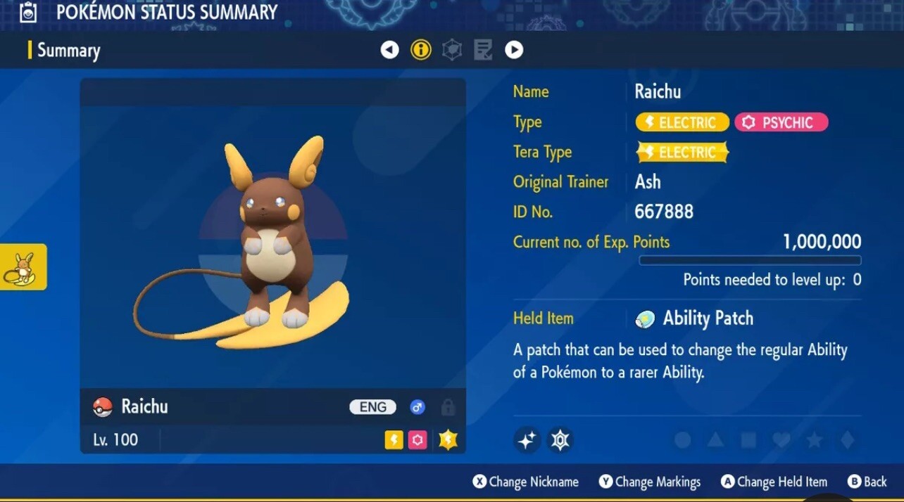 ✨SHINY ALOLAN-RAICHU ⭐️ 6IV & You Customize It ✨ Pokemon Scarlet And Violet