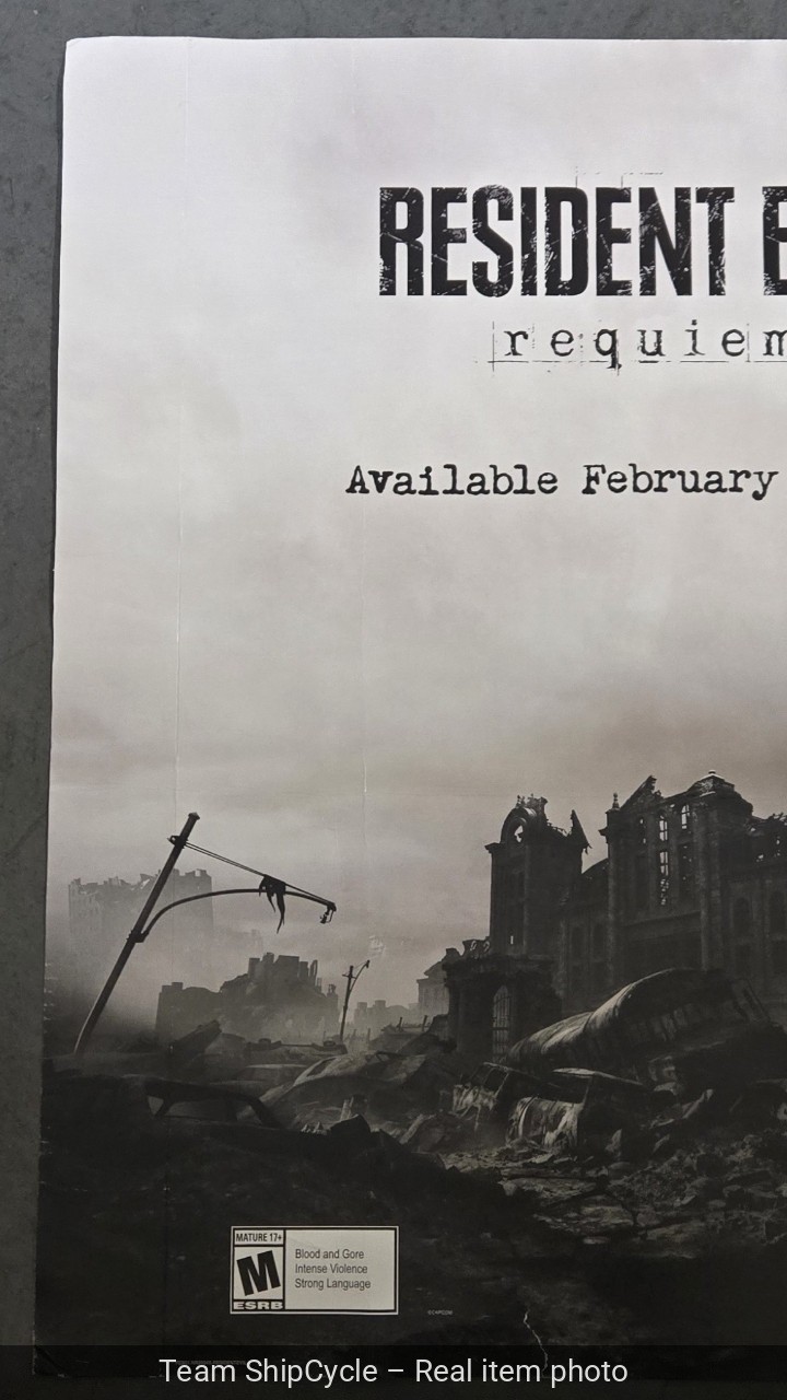 DEFECTIVE Resident evil Requiem GameStop Large cardstock promo poster Pl G3D