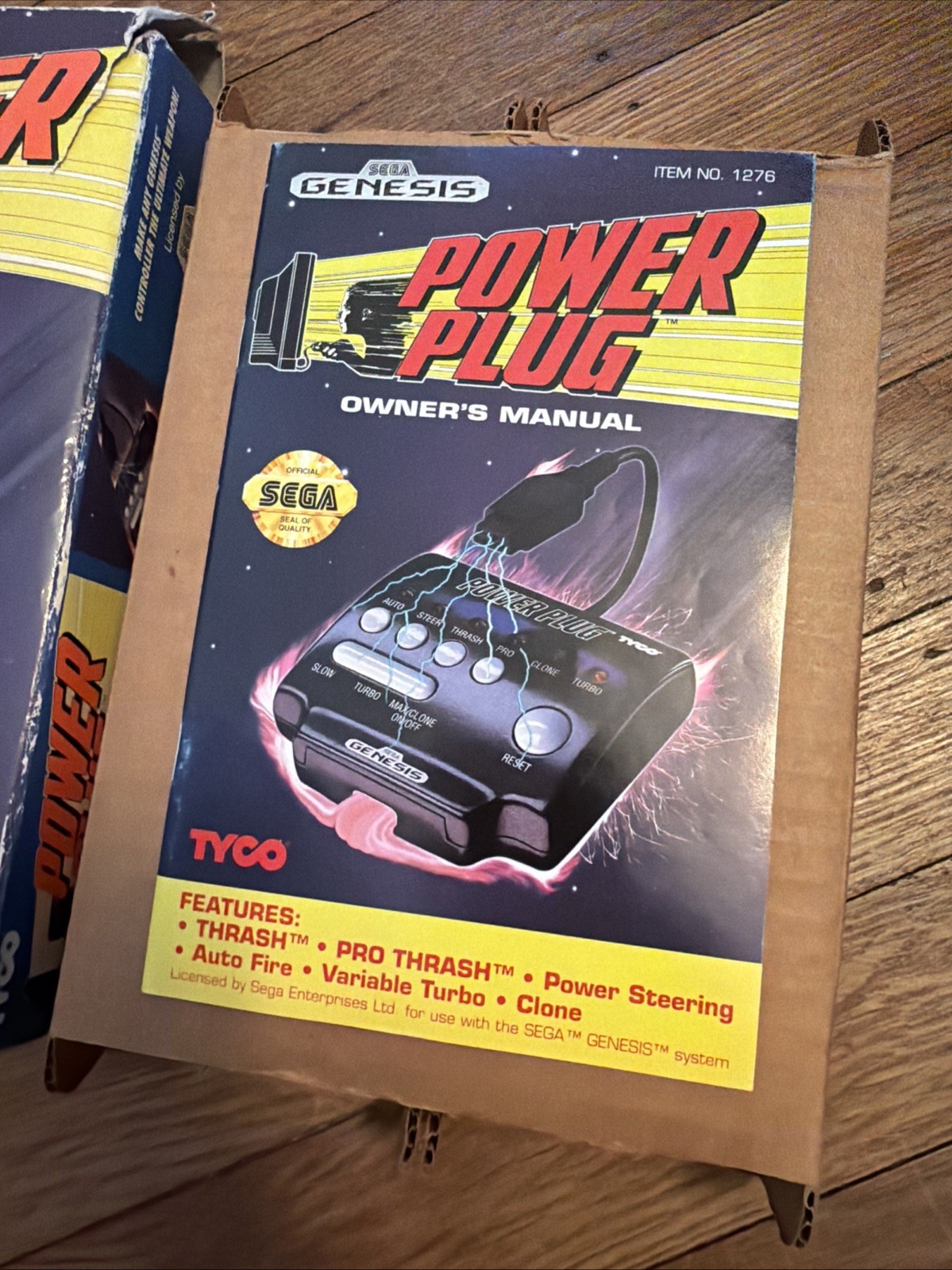 Tyco Sega Genesis Power Plug in Box CIB W/ Manual – TESTED & WORKING – FREE SHIP