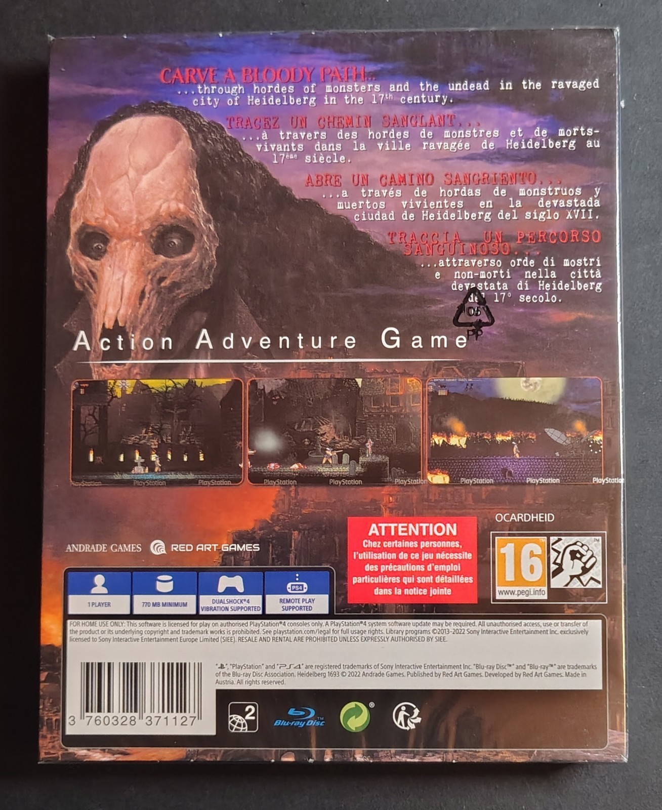 Heidelberg 1693 PS4 PlayStation 4 Red Art Games 2022 PAL PEGI 16