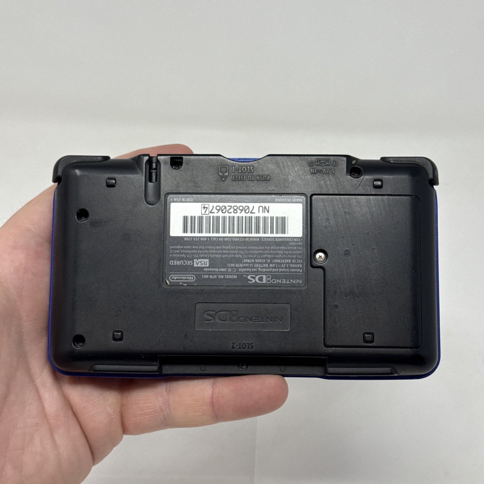 Nintendo DS Blue NTR-001 Handheld System Console (No Stylus or Charger) Tested