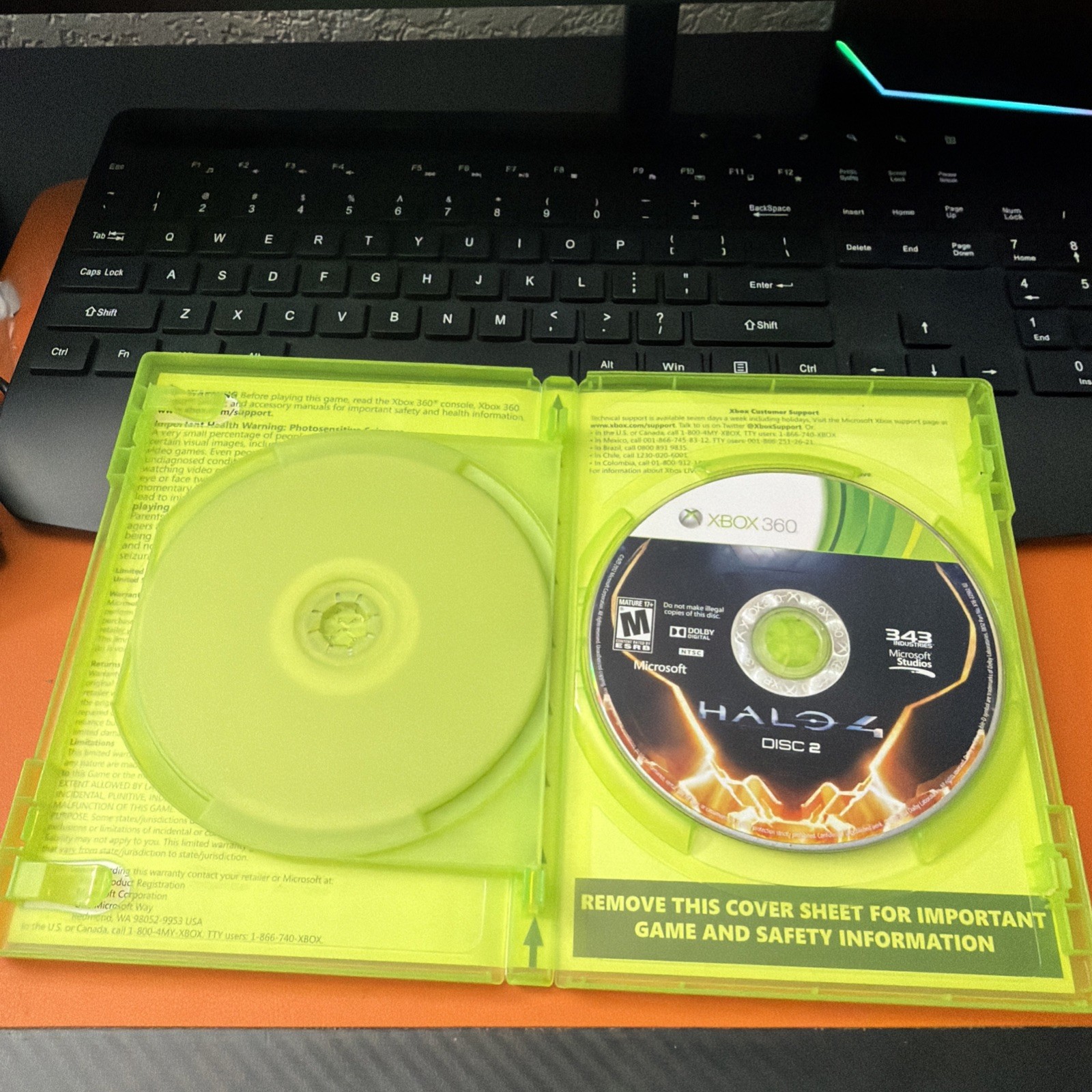 Halo 4 (Microsoft Xbox 360, 2012) – Tested & Working, 2 Discs, No Manual