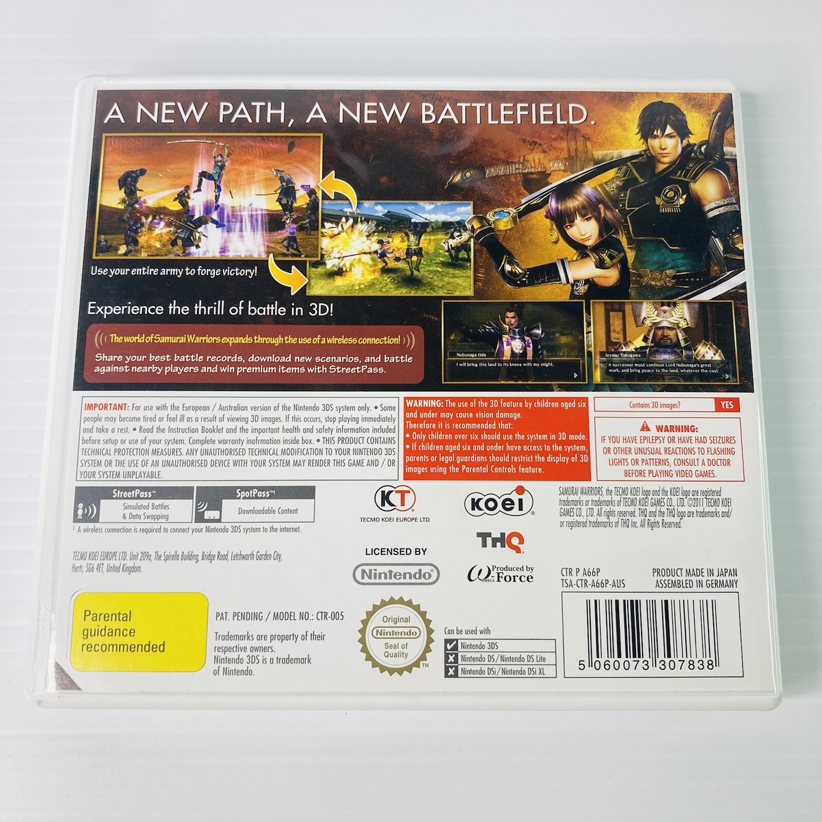 Samurai Warriors Chronicles Nintendo 3DS AUS PAL Complete CIB Excelent Condition