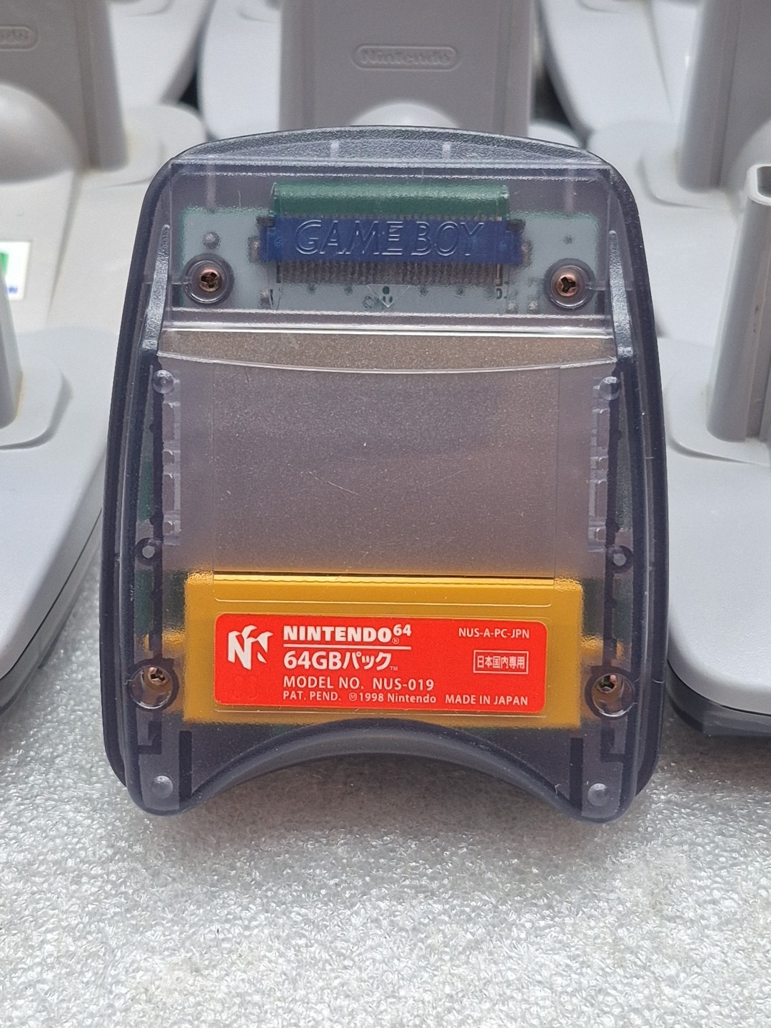 Nintendo 64 N64 Authentic Transfer Pak/Pack NUS-019 Gameboy Pokemon Game Adapter