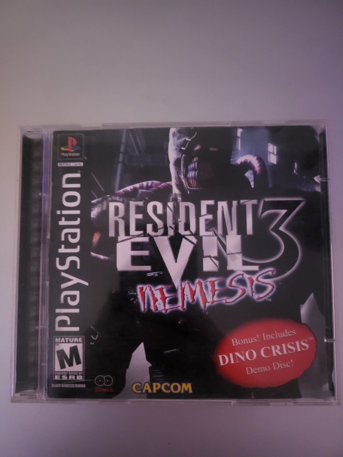 Resident Evil 3 Nemesis w/ Dino Crisis Demo PS1, CIB Pristine Scratch Free Discs