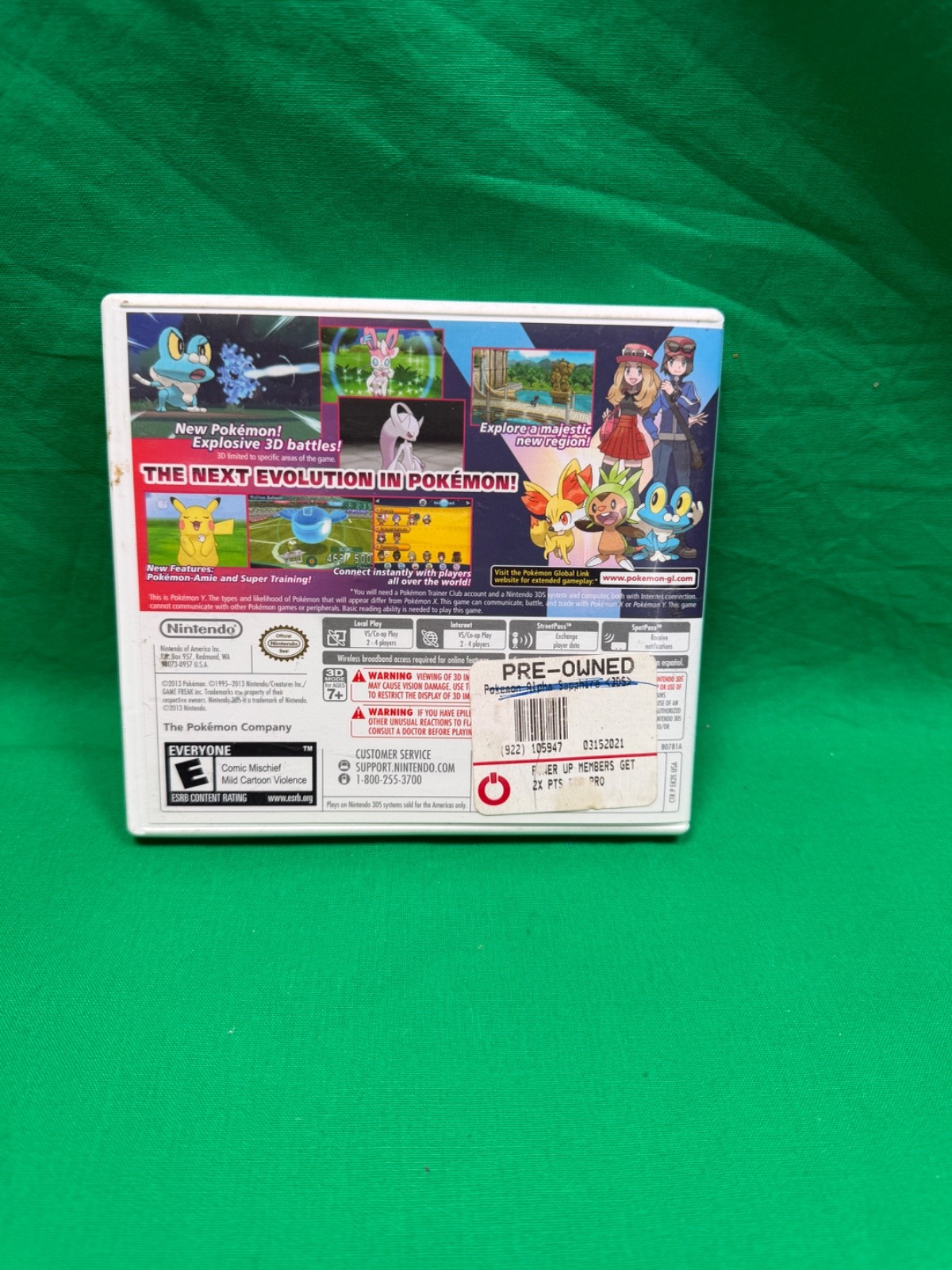 Pokemon Y (Nintendo 3DS, 2013)