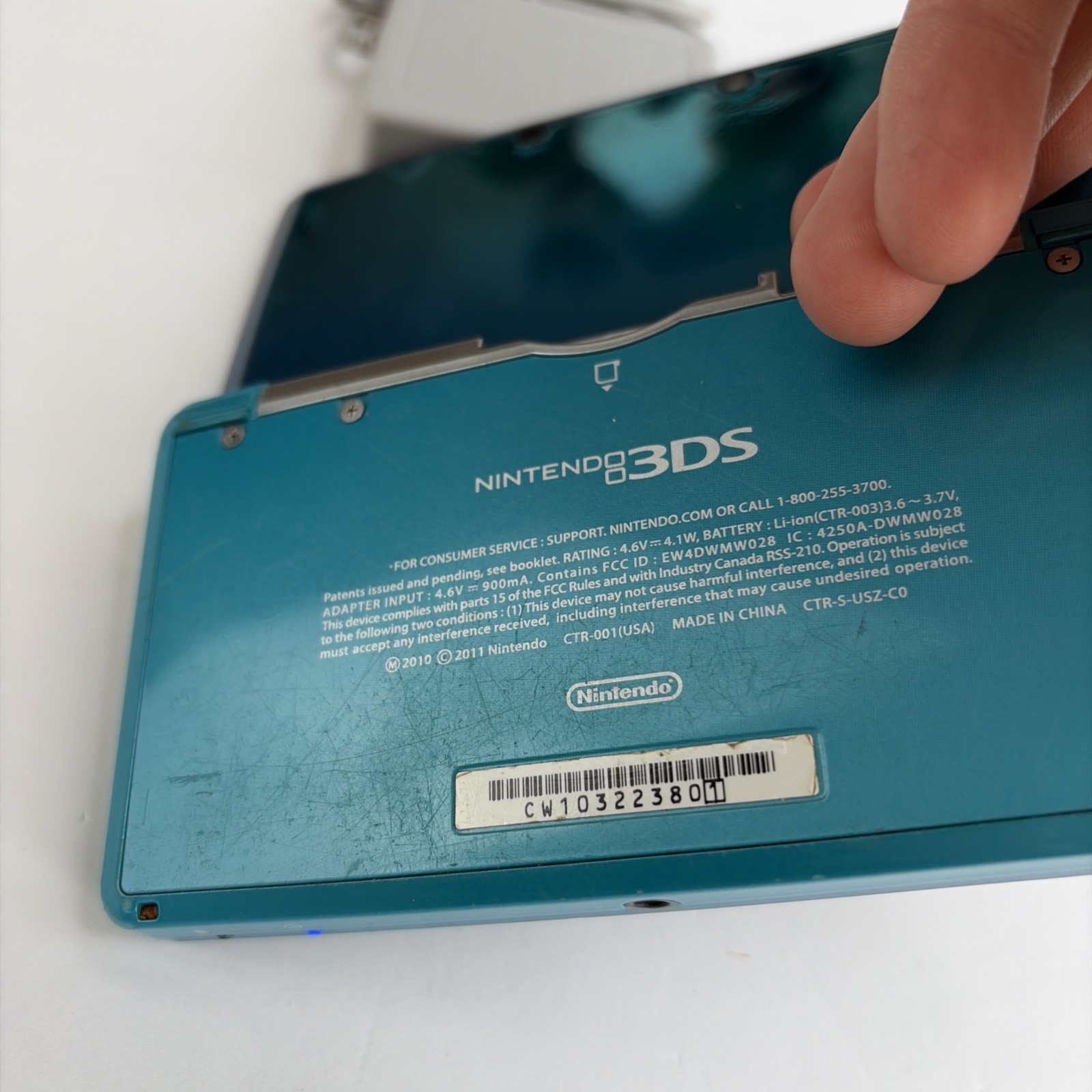 Nintendo 3DS System – Aqua Blue, Charger & Tested US Model