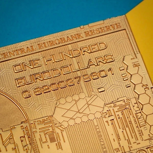 Cyberpunk 2077 Metal EuroDollar Replica | 24k Gold-Plated Limited Edition NEW