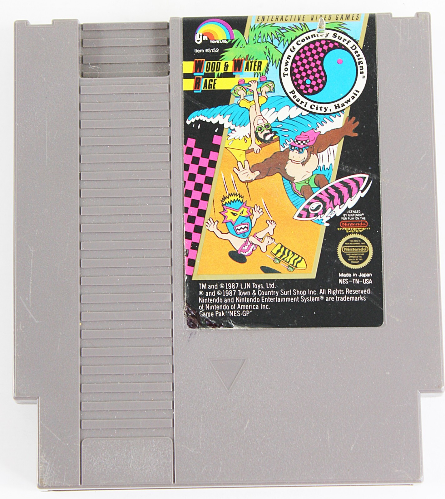 NINTENDO NES Entertainment T & C SURF DESIGNS game Tested Working 1987 LJN Toys