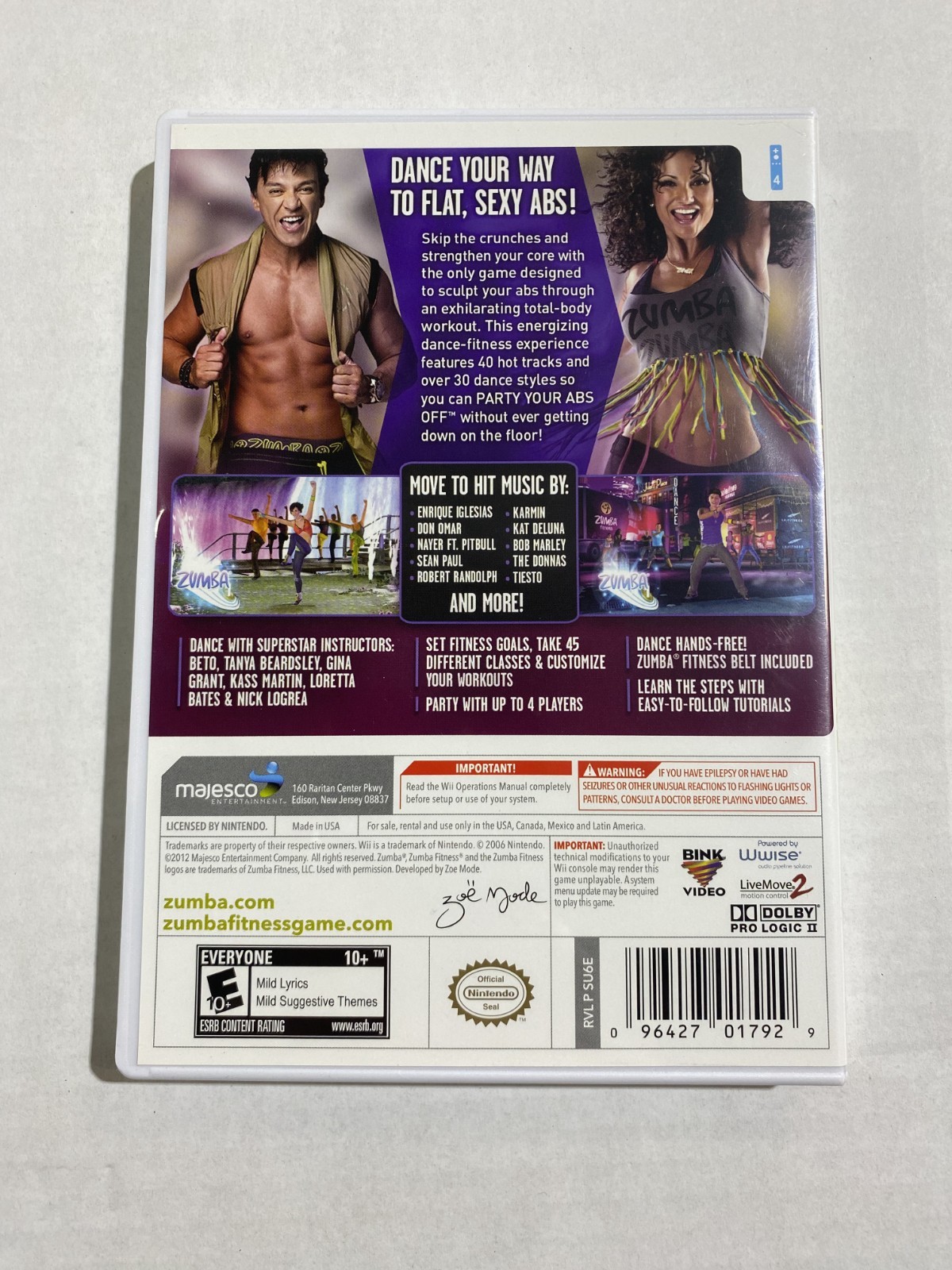 Zumba Fitness Core + Manual – Nintendo Wii – Tested & Working – Free Shipping