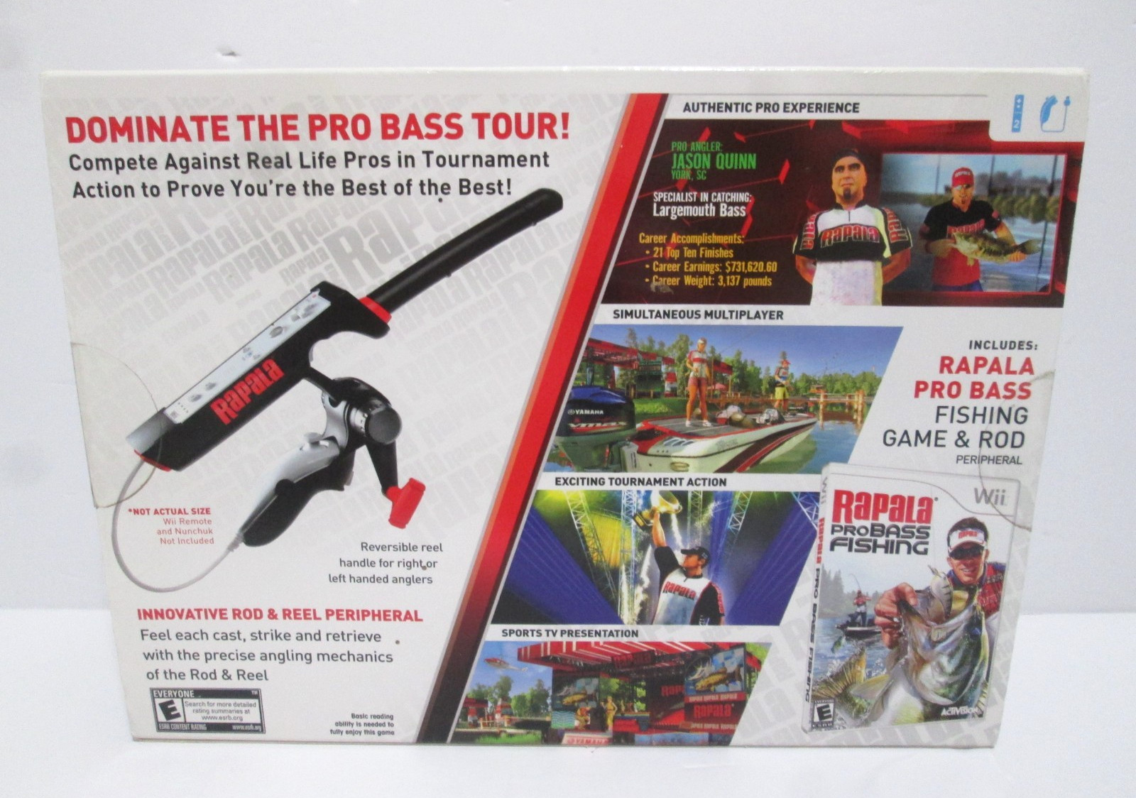 Nintendo Wii Rapala Pro Bass Fishing Game & Rod Activision NEW Open Box