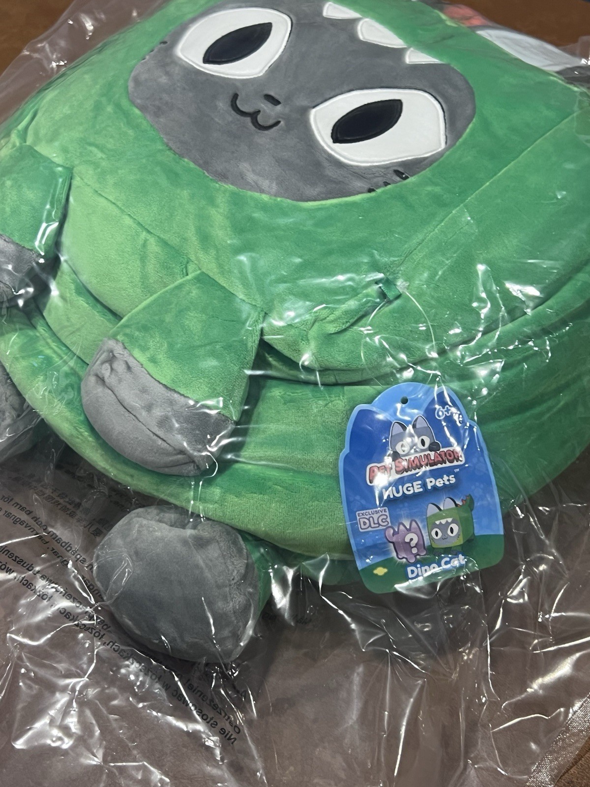 HUGE Dino Cat Plush with Code for In Game Item Pet Simulator Roblox