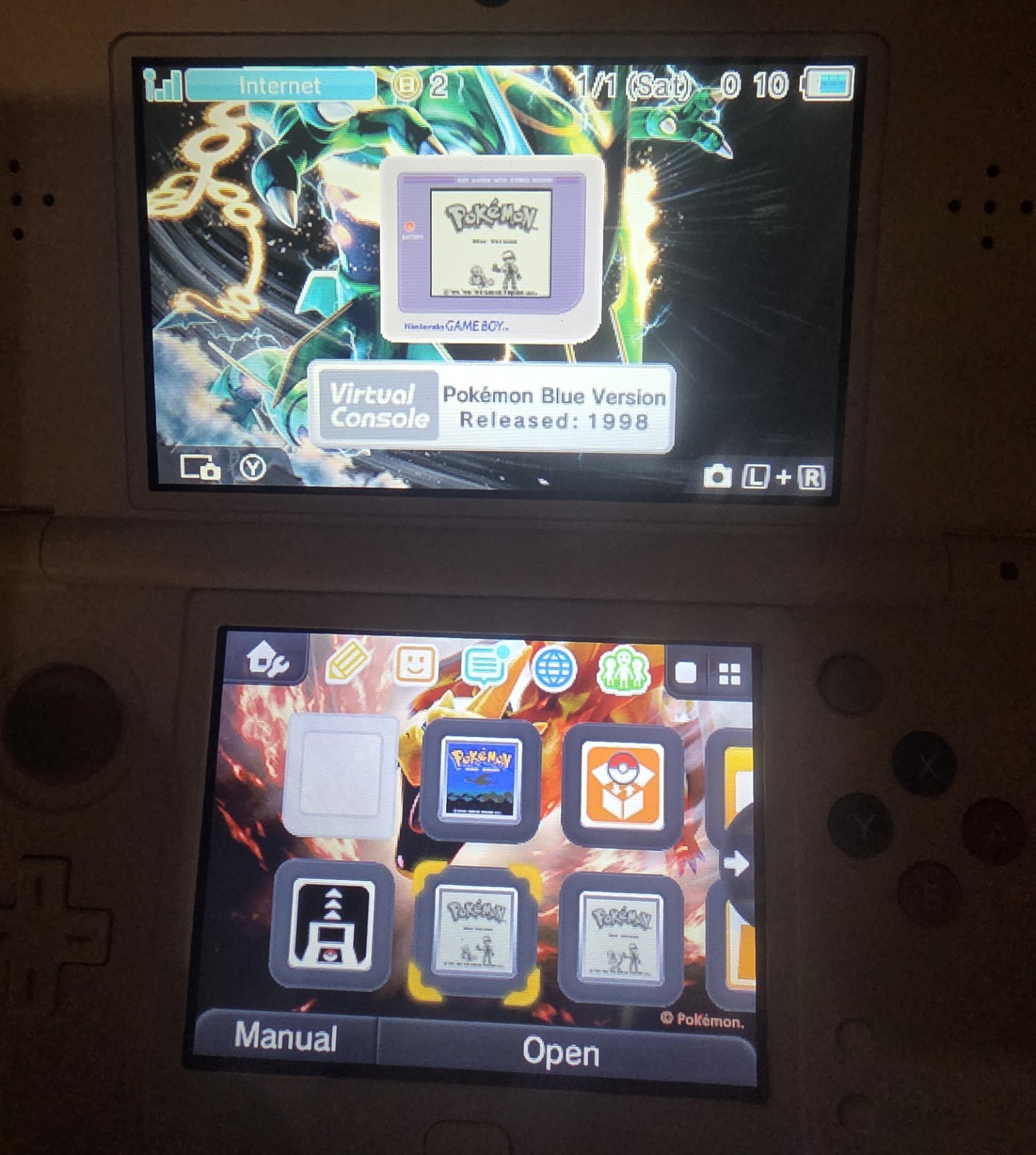 💥 New Nintendo 3DS Pokemon 20th Anniversary Edition System Box Plates Red Blue