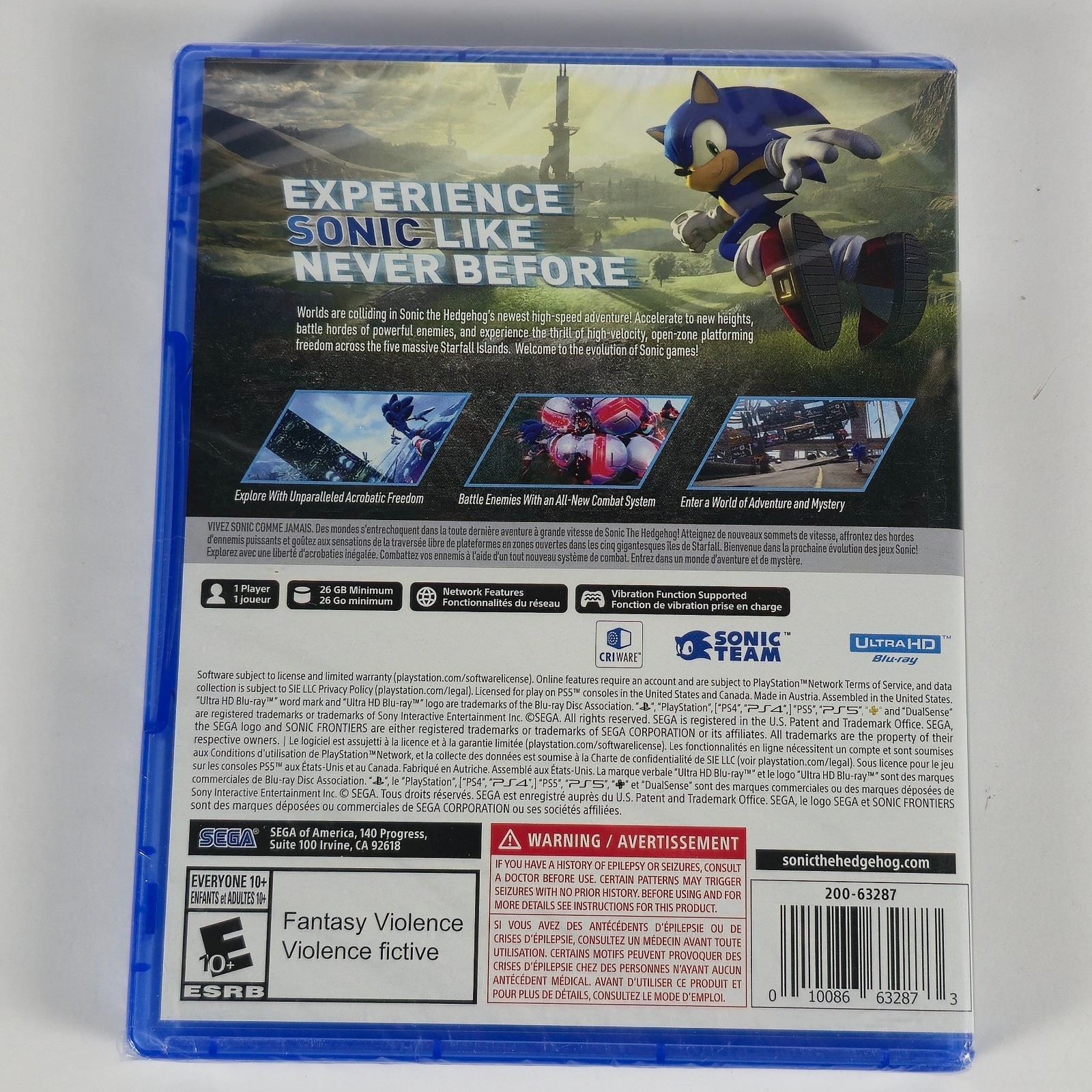 SEGA Sonic Frontiers (PlayStation 5) NEW SEALED